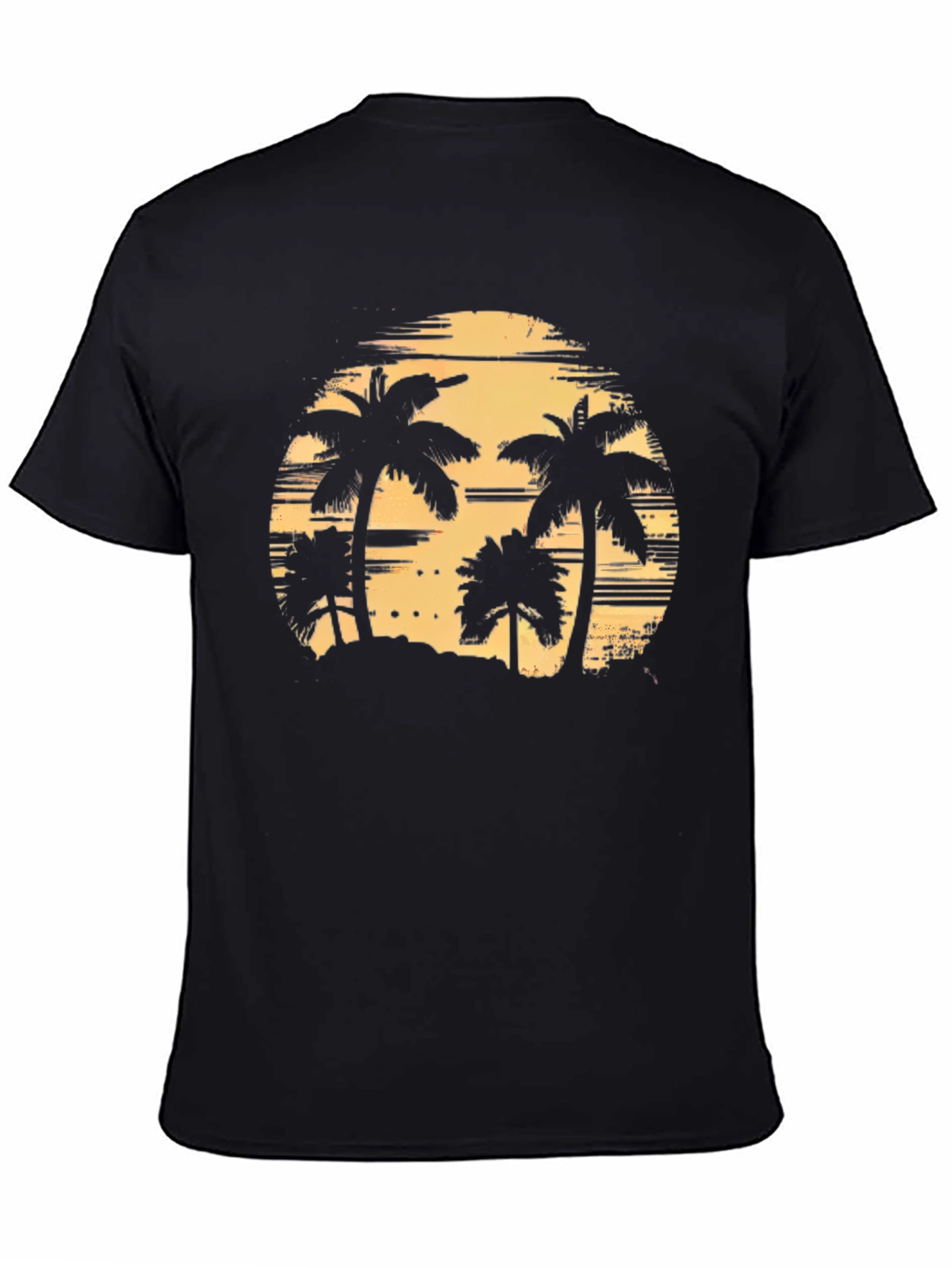 Tropical Palm Tree Sunset Graphic T-Shirt