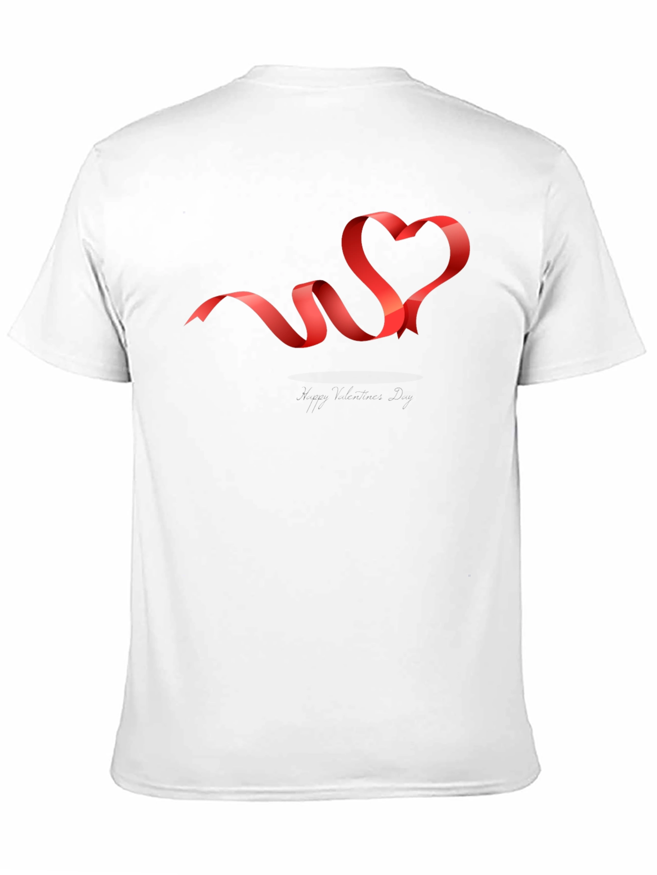 Heart Ribbon Graphic Tee - Black Casual T-Shirt