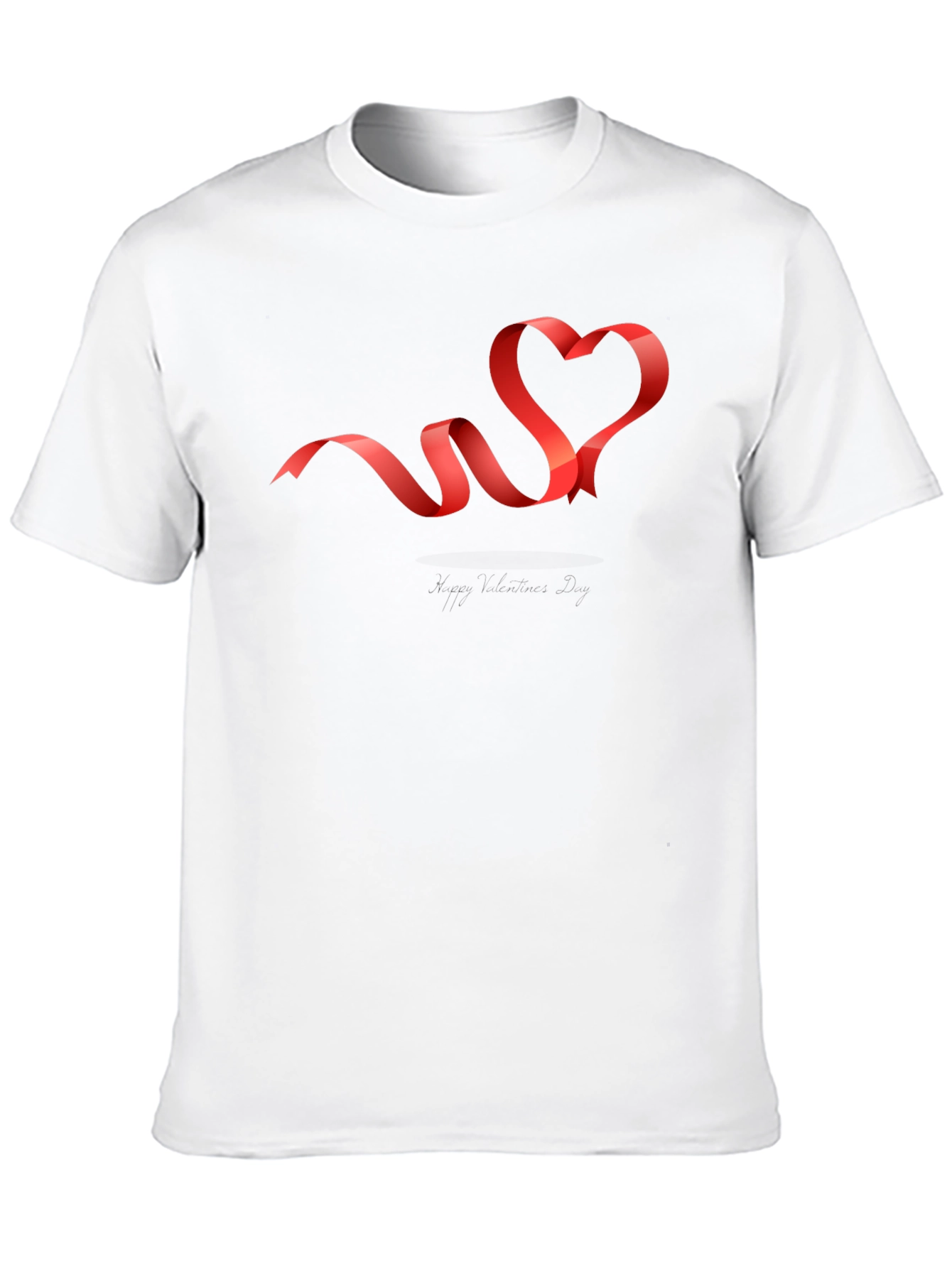 Heart Ribbon Graphic Tee - Black Casual T-Shirt