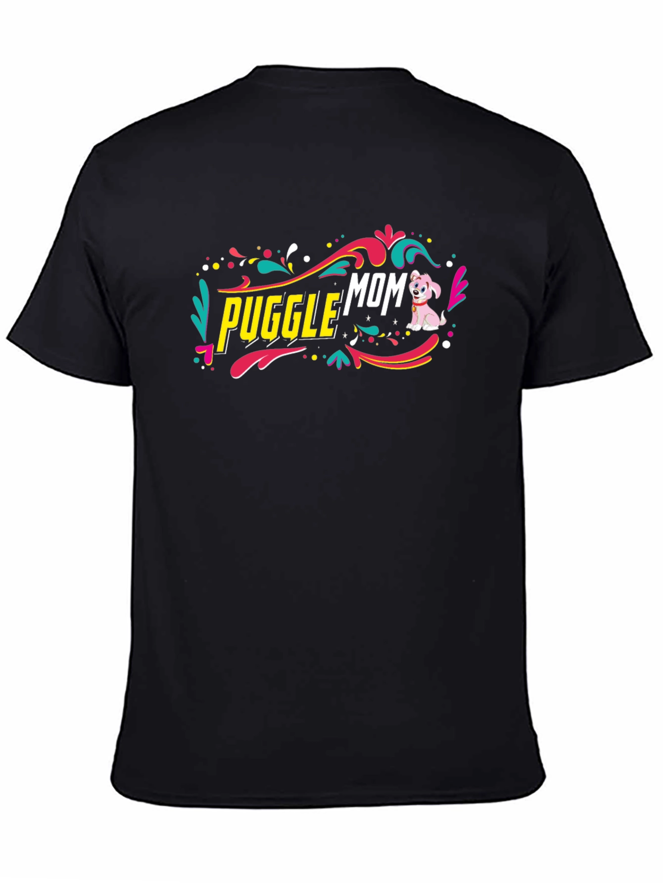 Puggle Mom Graphic Tee - Cute Dog Lover Shirt