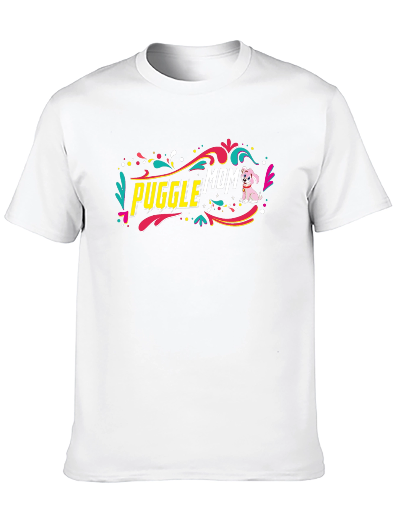 Puggle Mom Graphic Tee - Cute Dog Lover Shirt