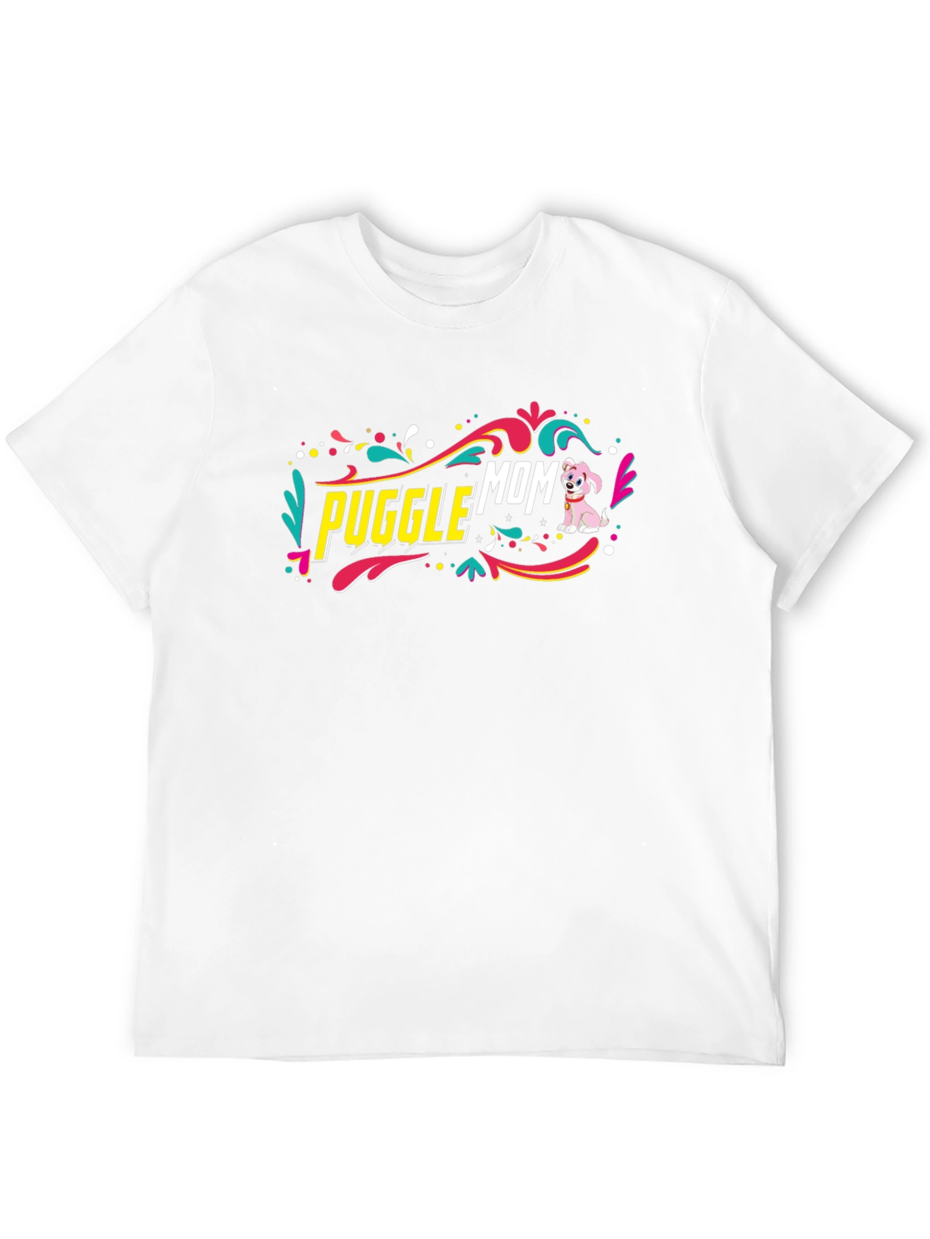 Puggle Mom Graphic Tee - Cute Dog Lover Shirt