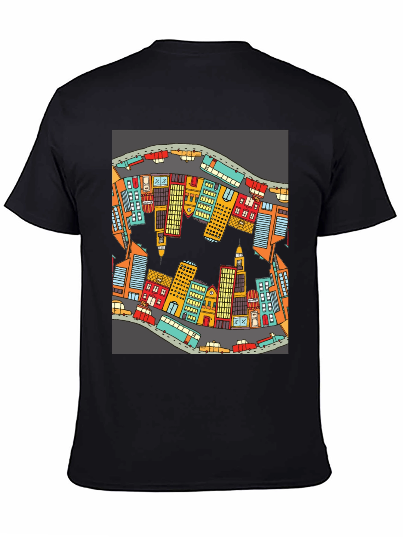 Cityscape Graphic T-Shirt - Urban Style Cotton Tee
