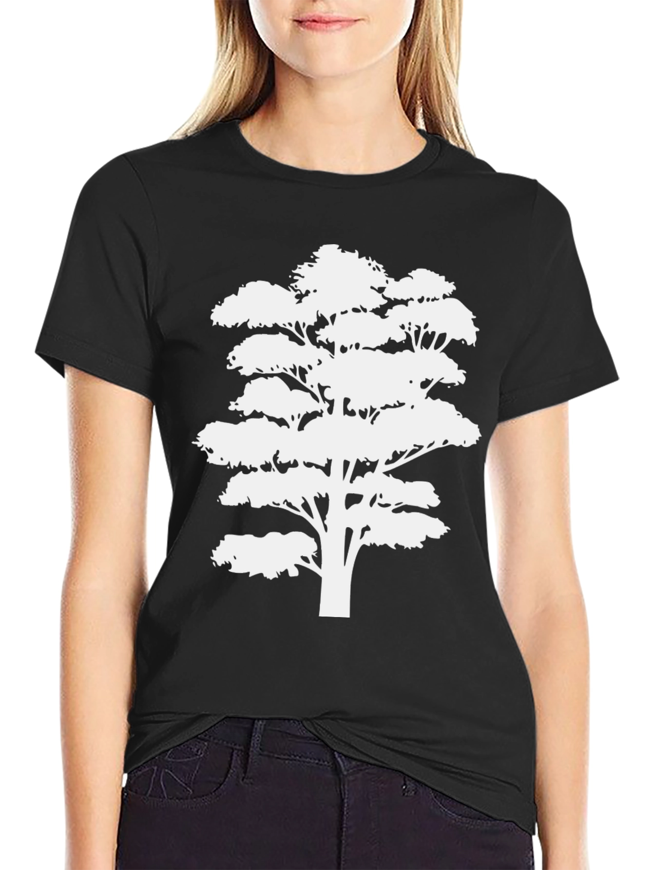 Tree Silhouette Black T-Shirt