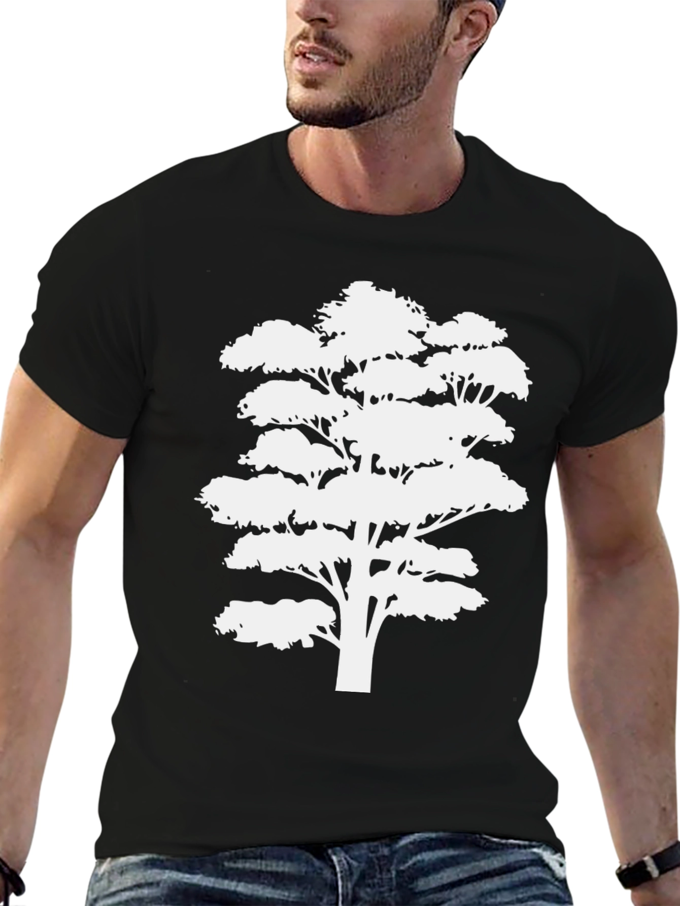 Tree Silhouette Black T-Shirt
