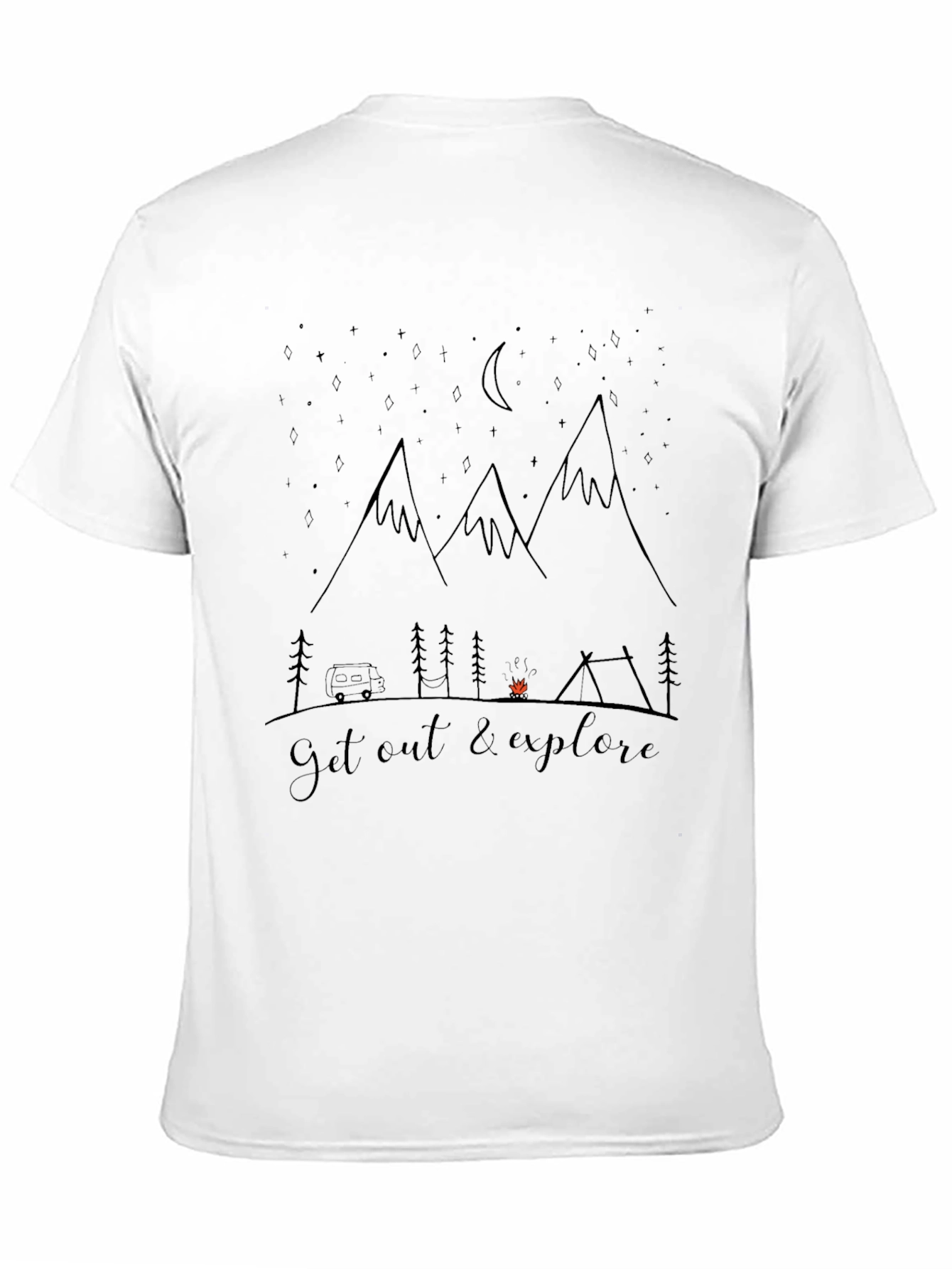 Get Out and Explore Graphic Tee - Black