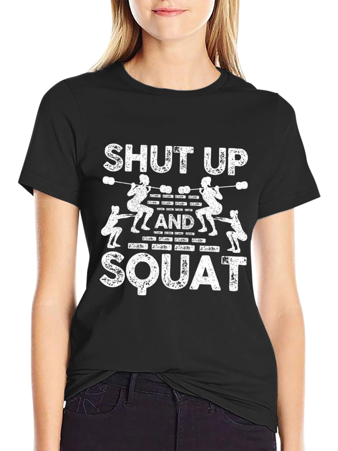Shut Up and Squat Workout Tee