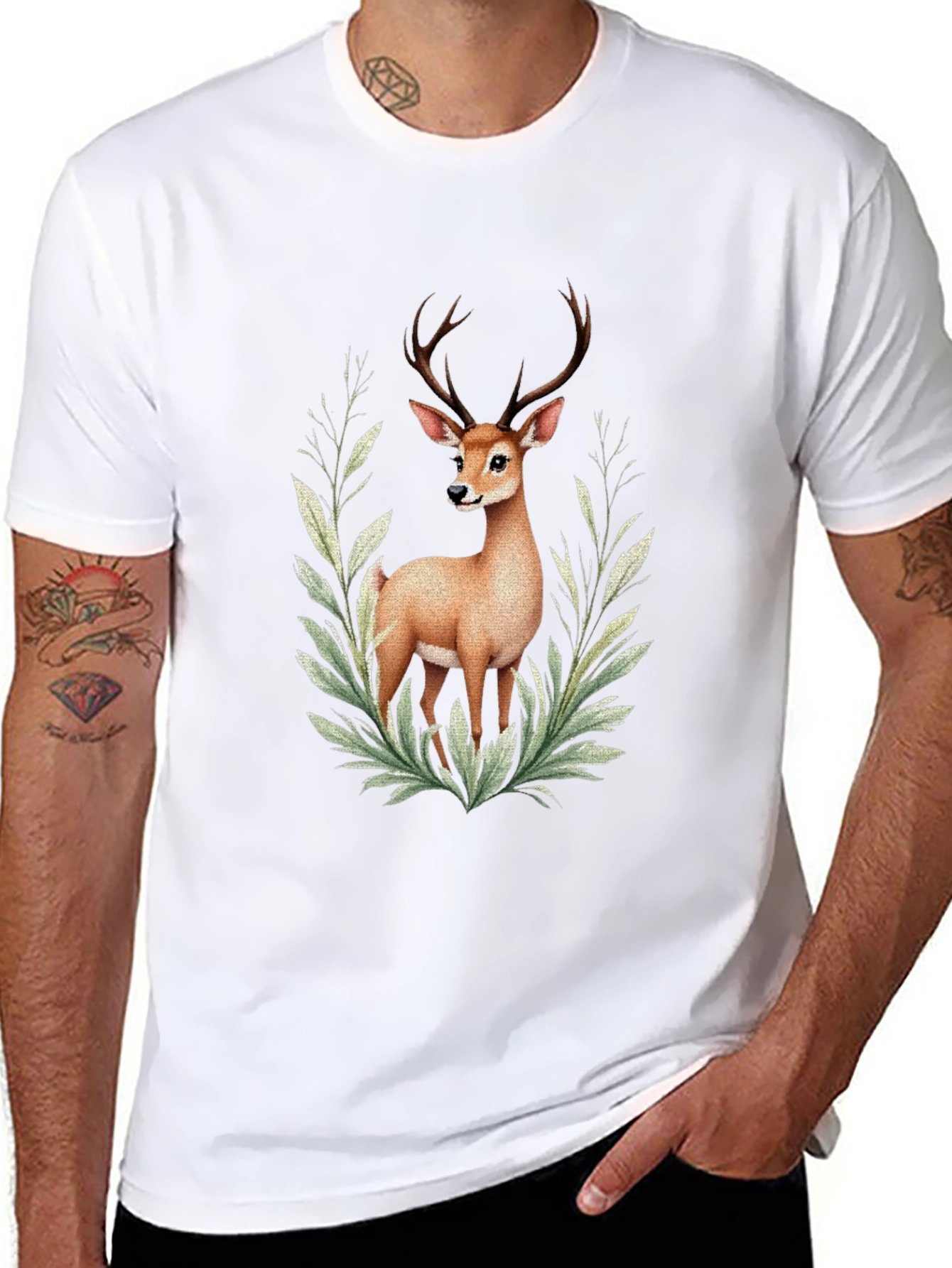 Deer Graphic Tee - Nature Inspired Style