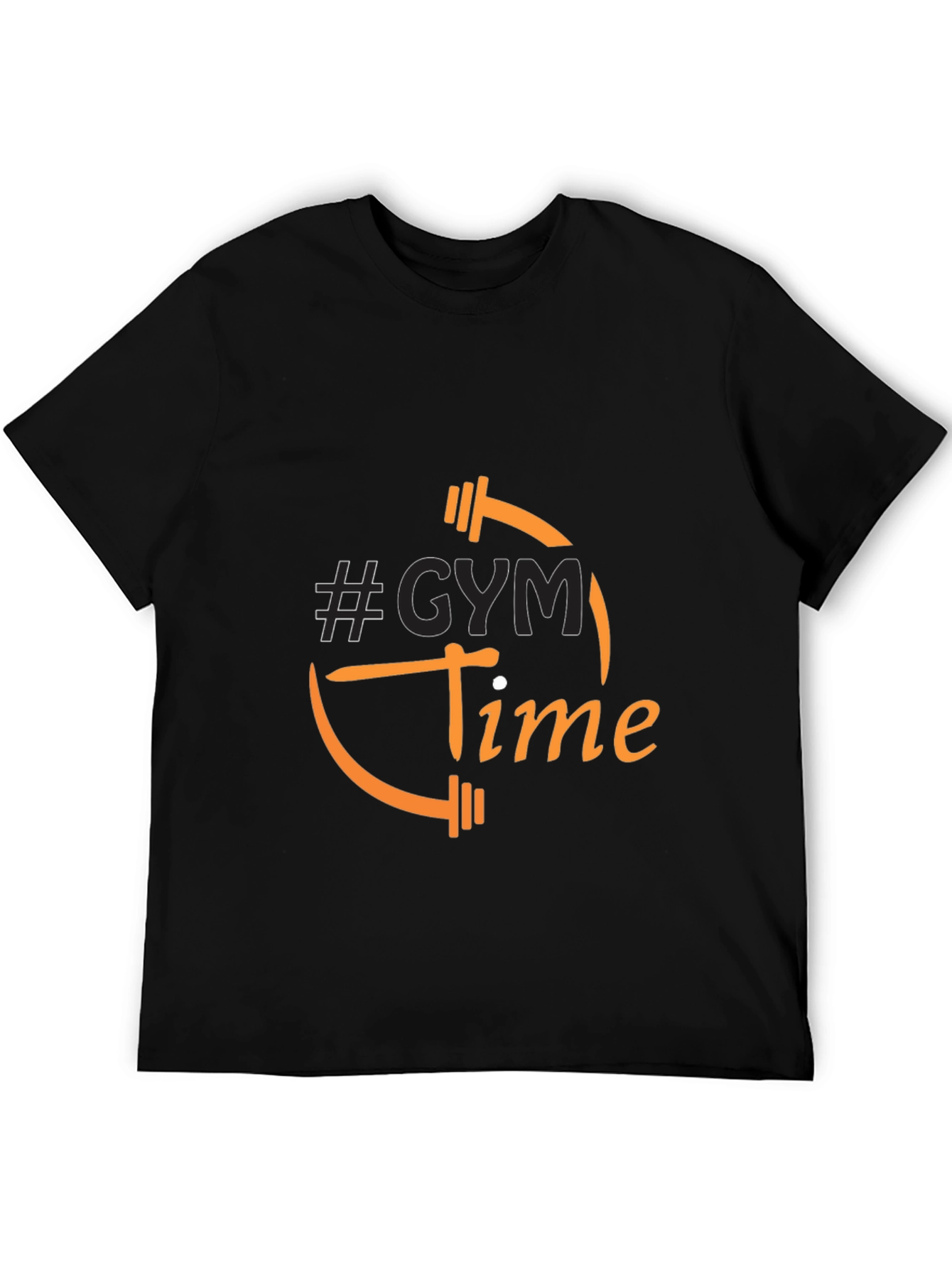 Gym Time Graphic Tee - Black Cotton Blend