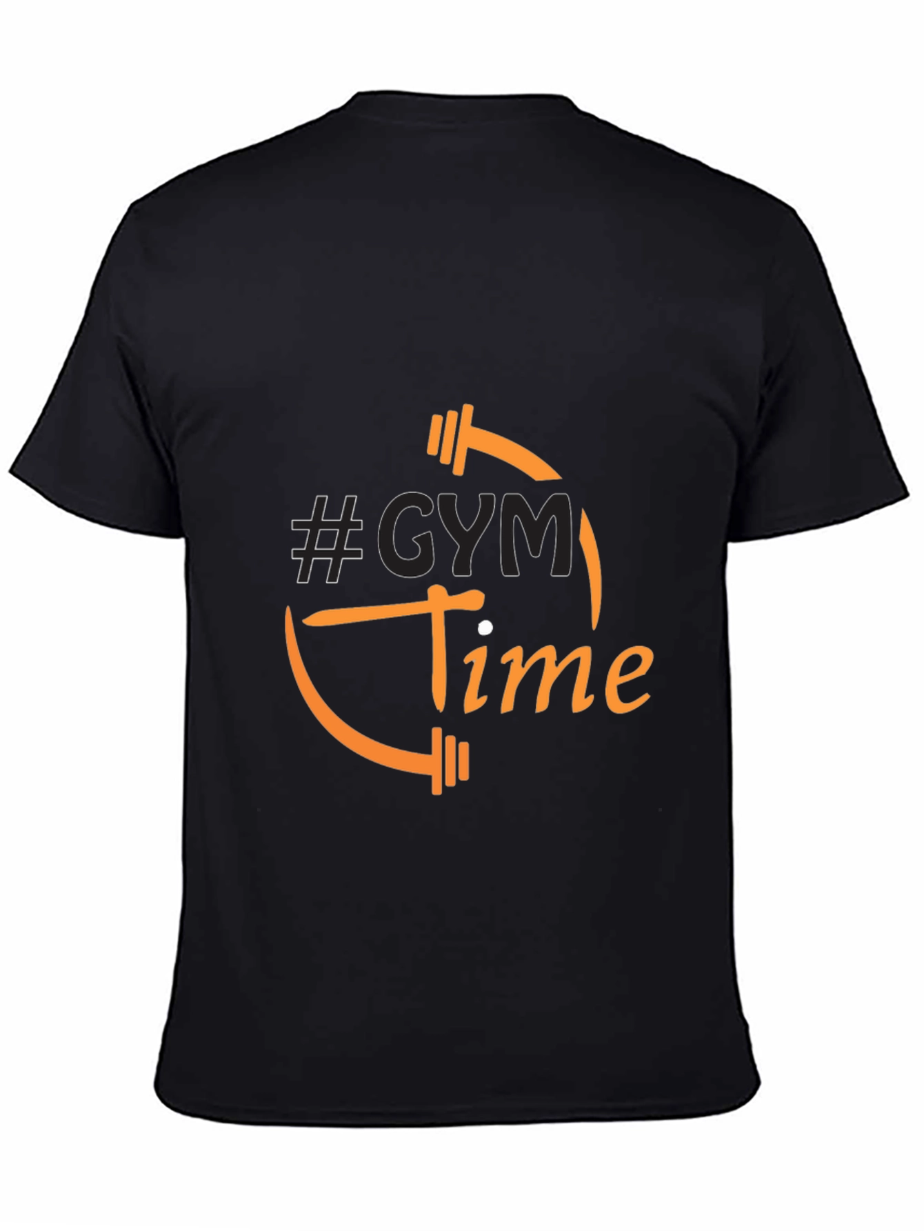Gym Time Graphic Tee - Black Cotton Blend