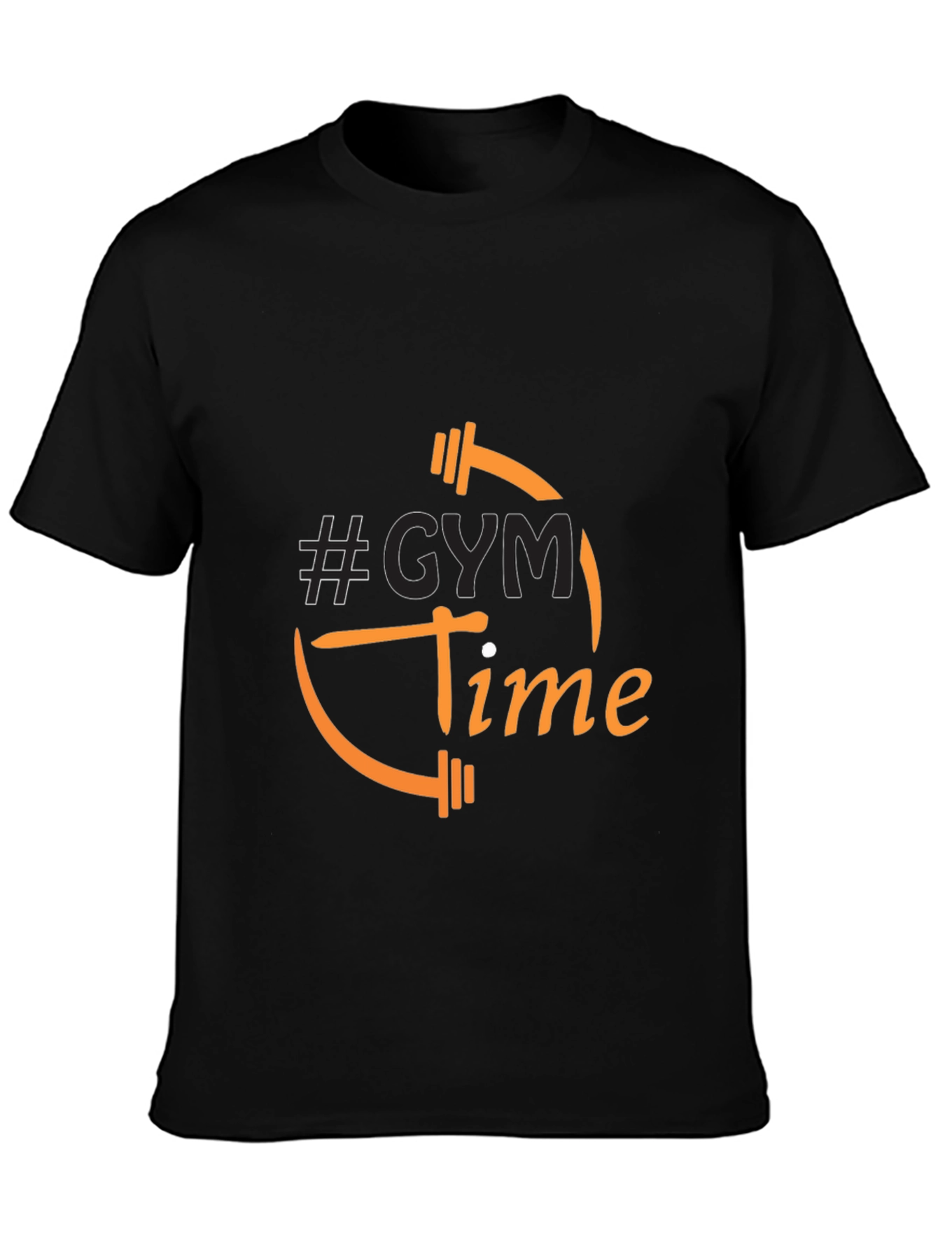 Gym Time Graphic Tee - Black Cotton Blend