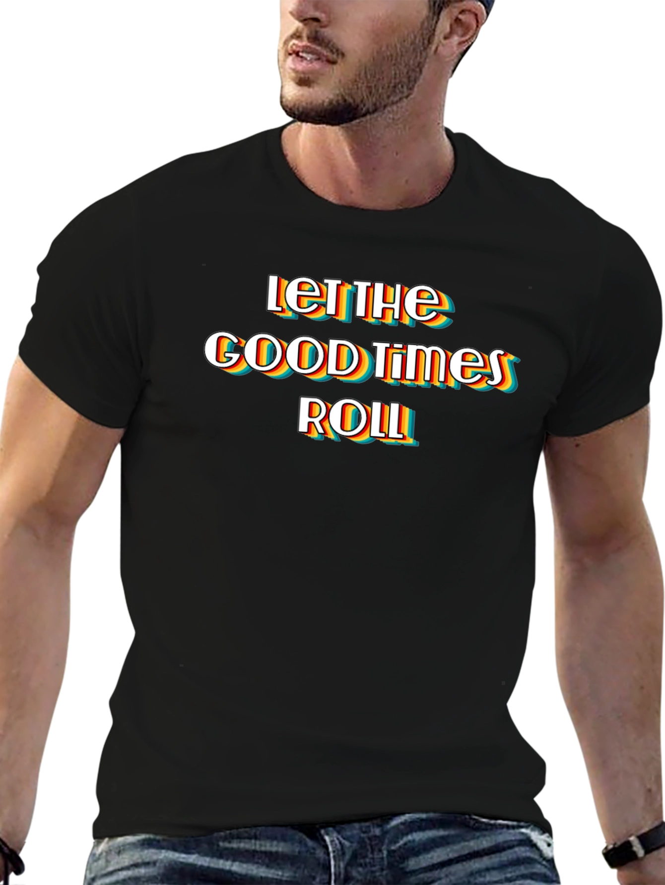 Let The Good Times Roll Black Graphic Tee
