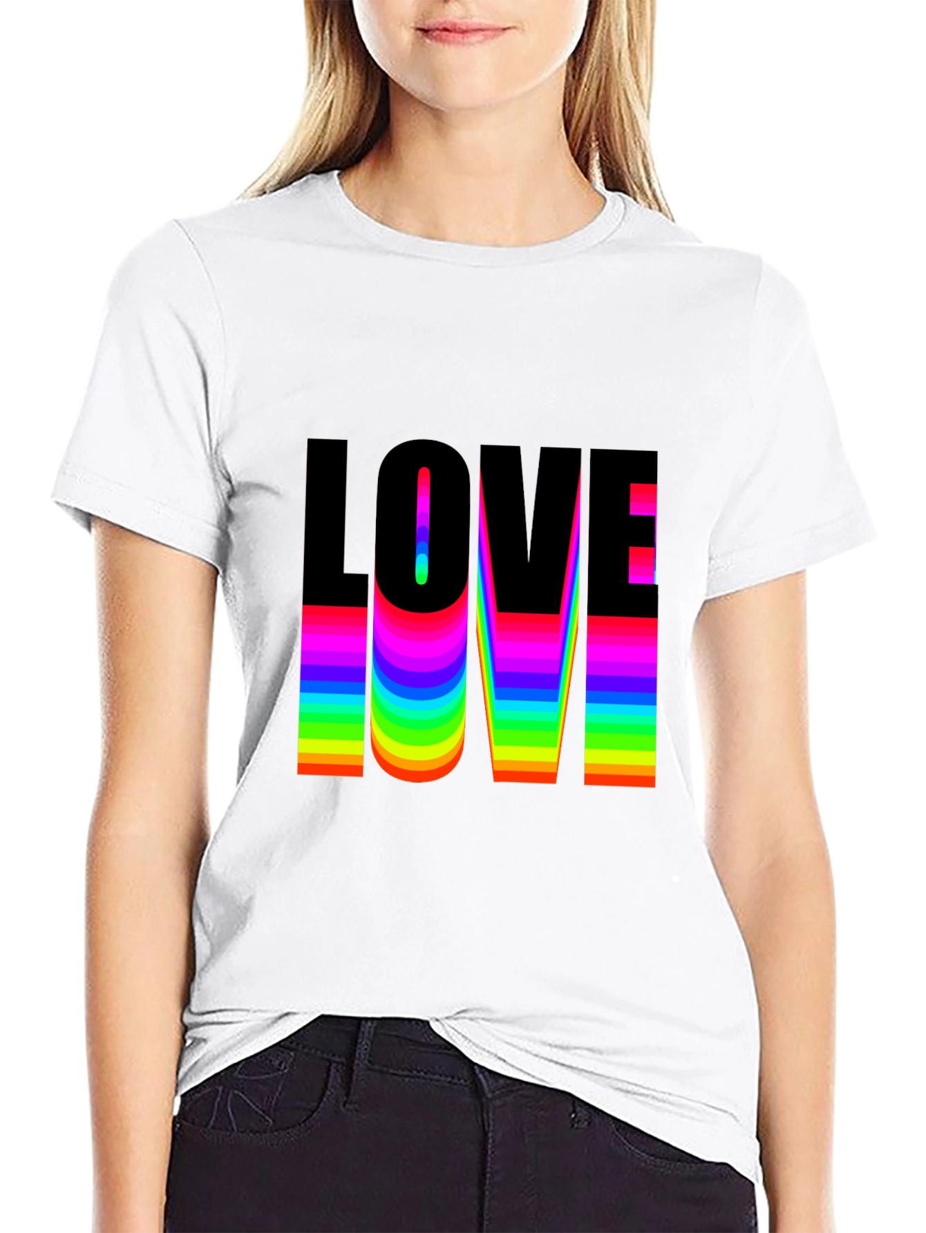 Love Rainbow Pride T-Shirt - Black