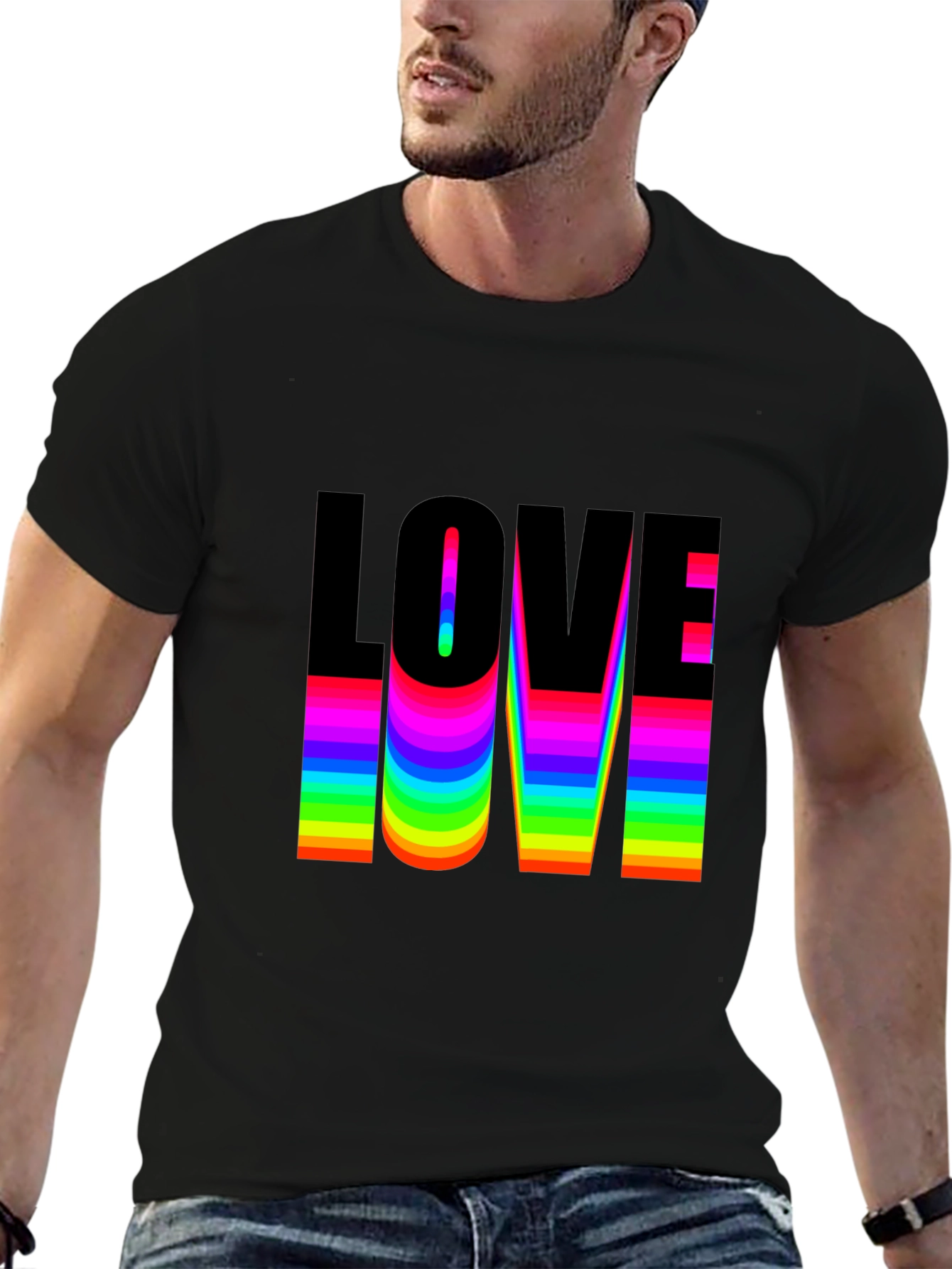 Love Rainbow Pride T-Shirt - Black
