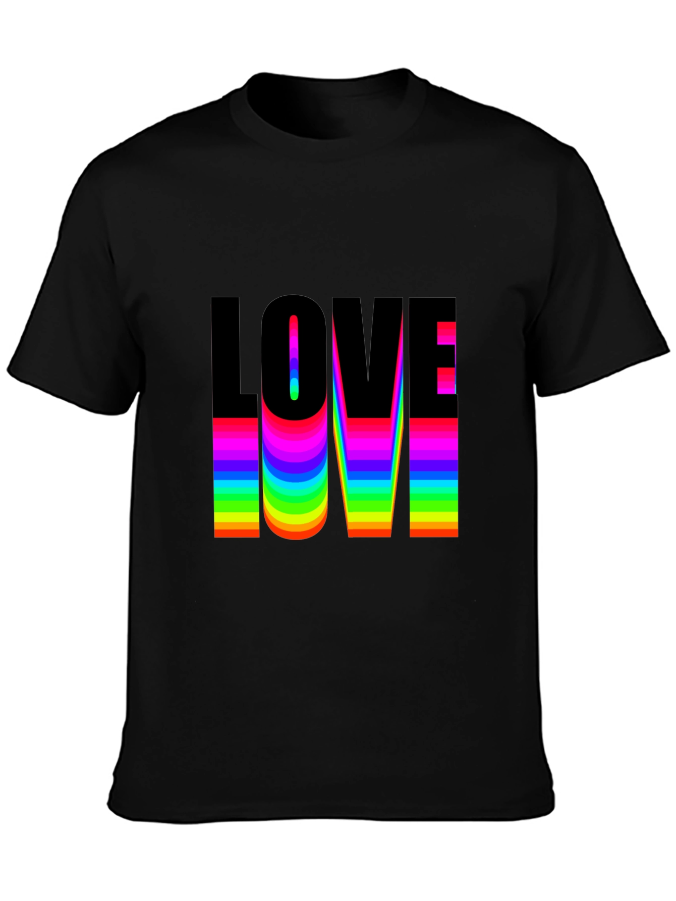 Love Rainbow Pride T-Shirt - Black