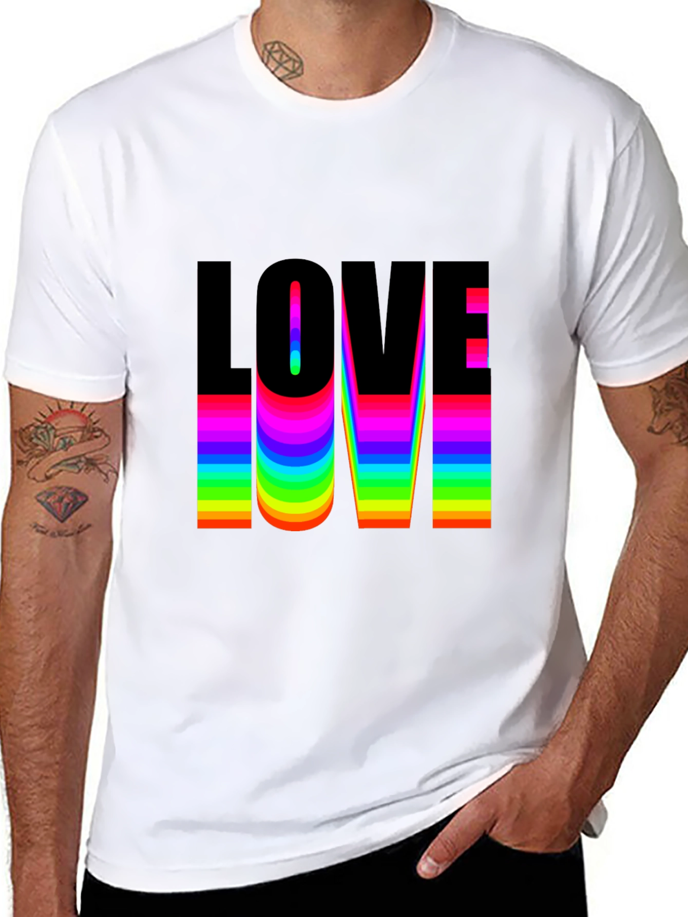 Love Rainbow Pride T-Shirt - Black