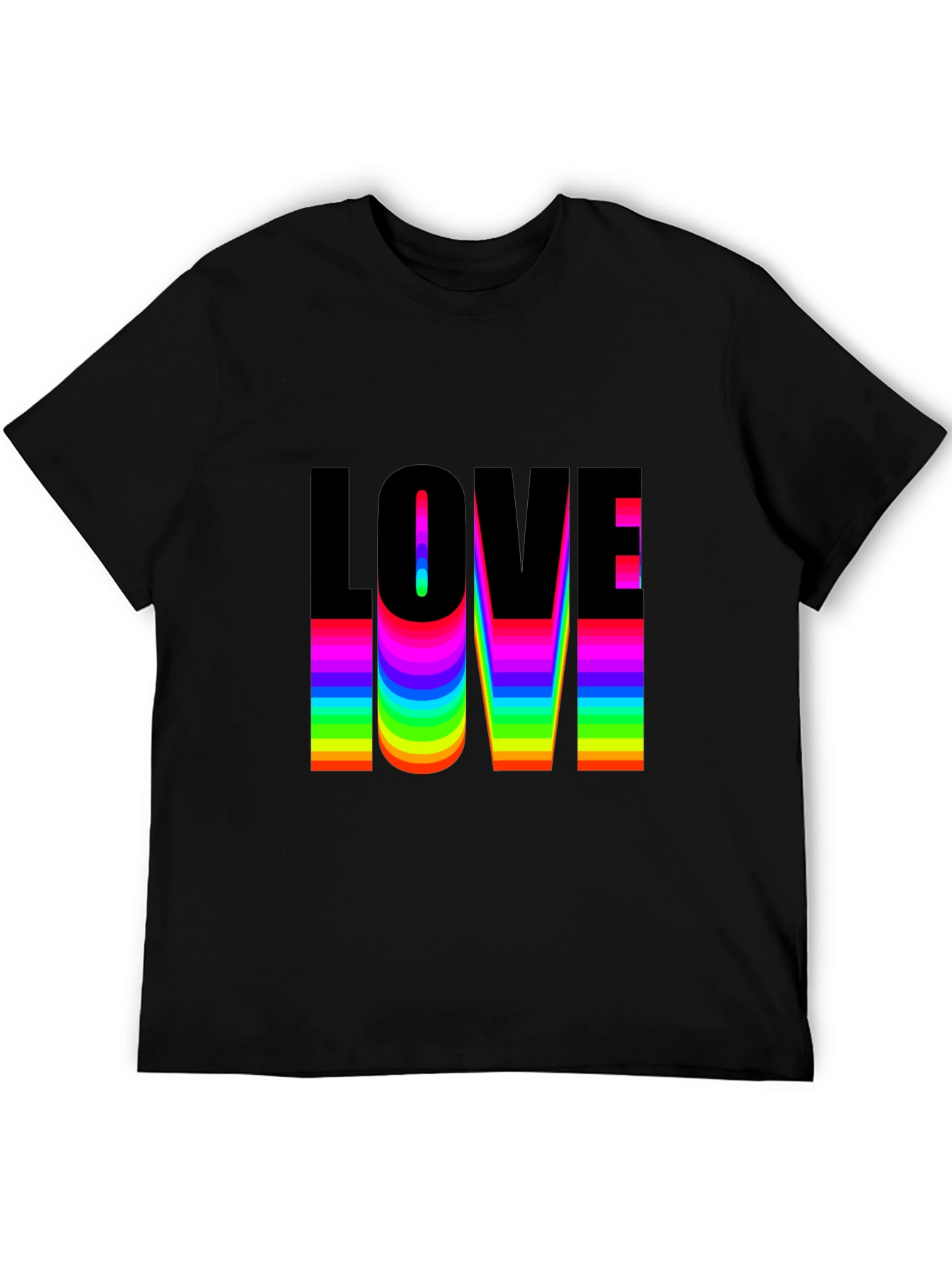 Love Rainbow Pride T-Shirt - Black
