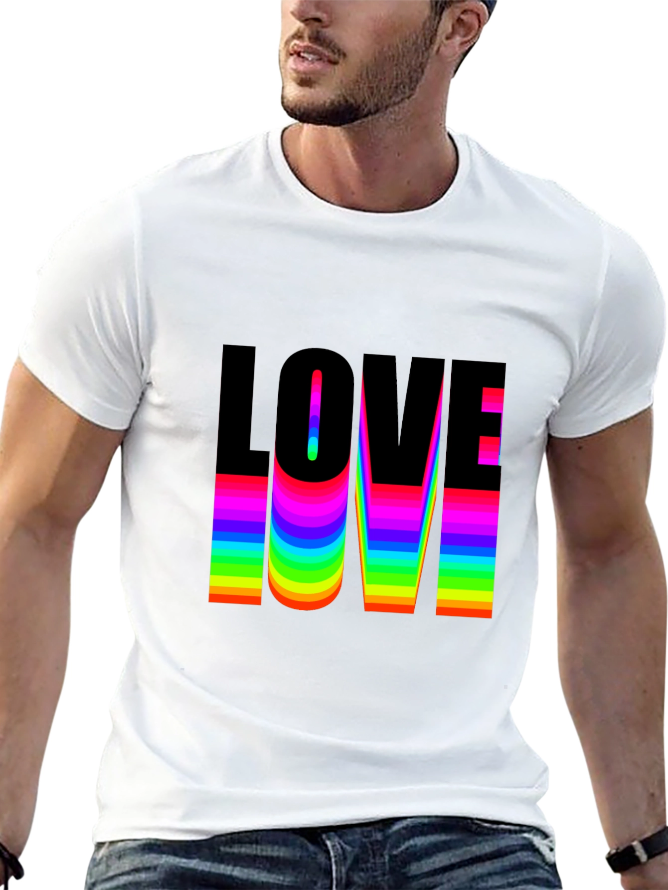 Love Rainbow Pride T-Shirt - Black