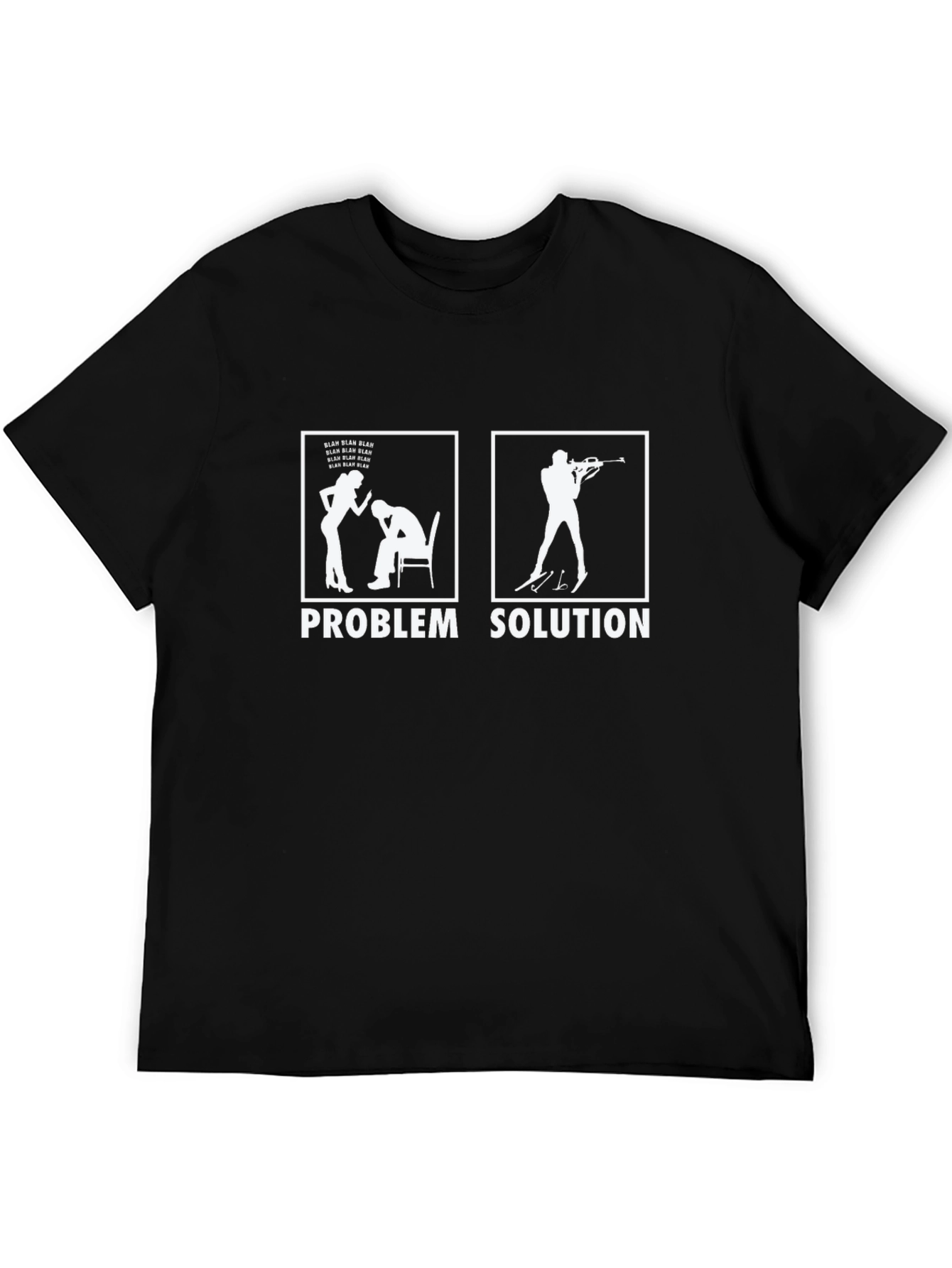 Problem Solution Graphic T-Shirt - Humor Tee