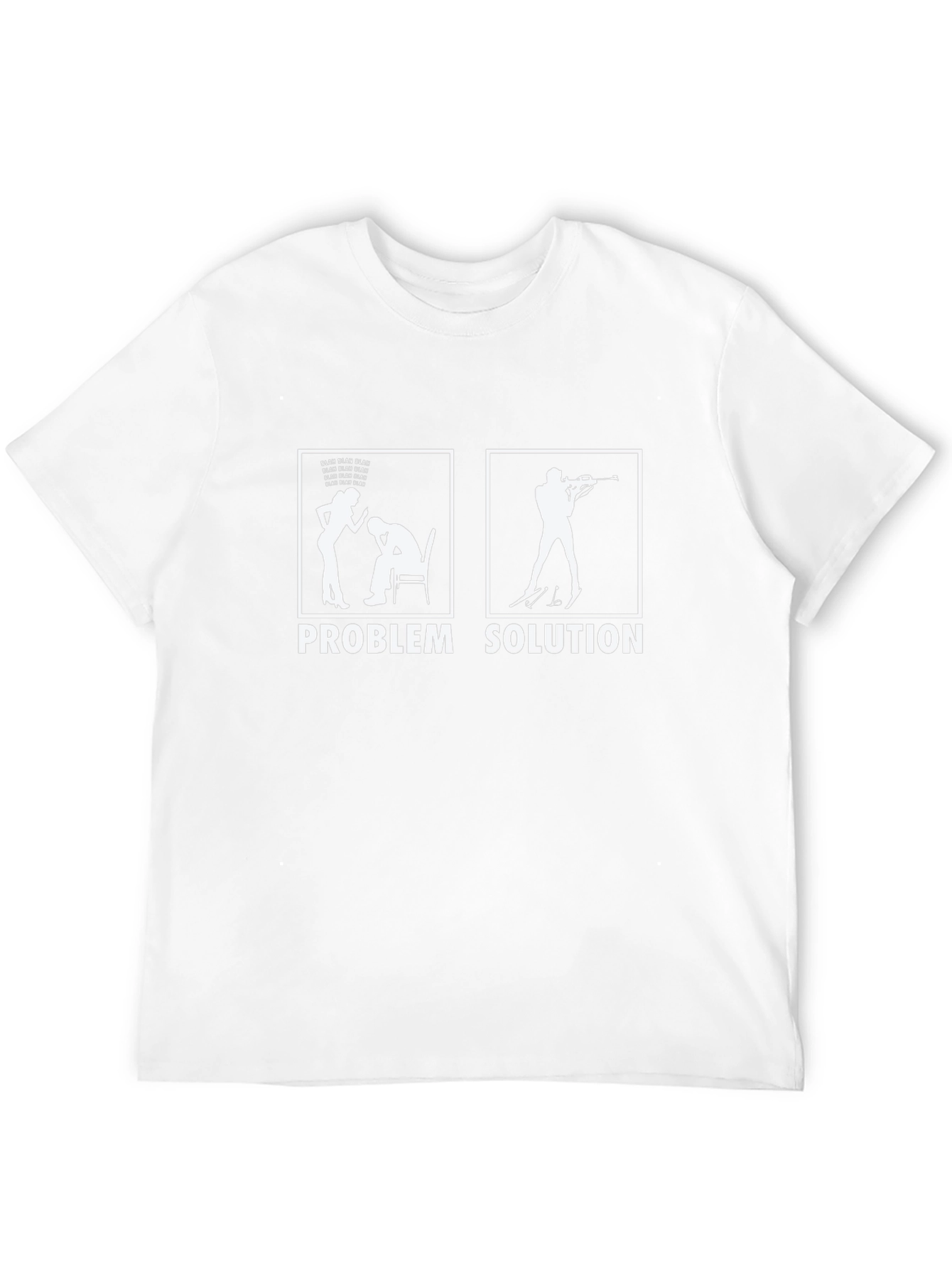 Problem Solution Graphic T-Shirt - Humor Tee