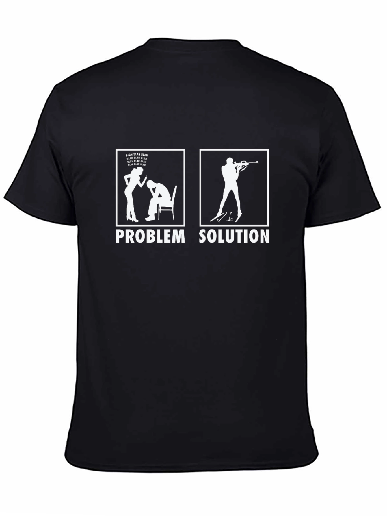 Problem Solution Graphic T-Shirt - Humor Tee