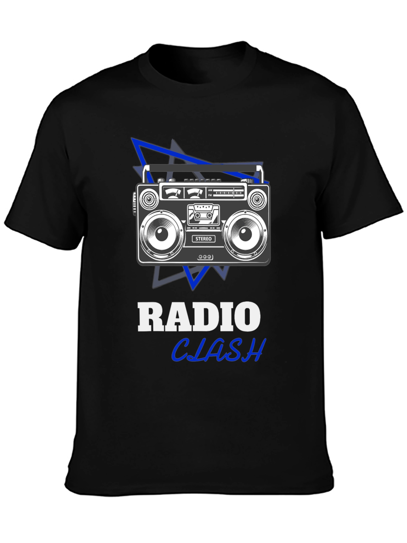 Radio Clash Graphic Tee - Retro Boombox Design