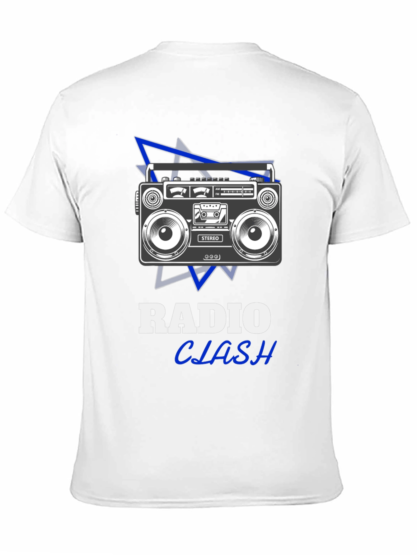 Radio Clash Graphic Tee - Retro Boombox Design