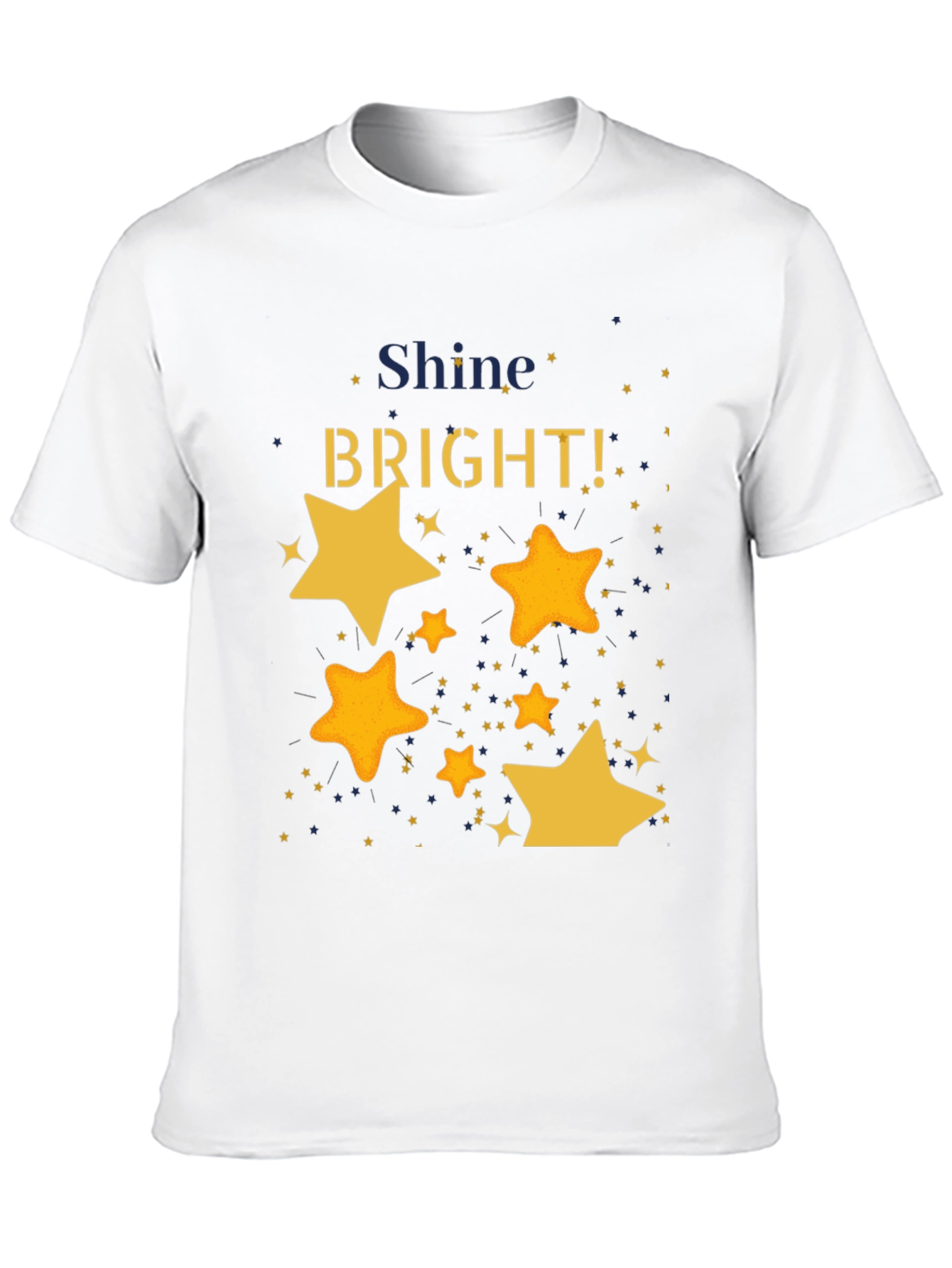 Shine Bright Starry Graphic Black T-Shirt