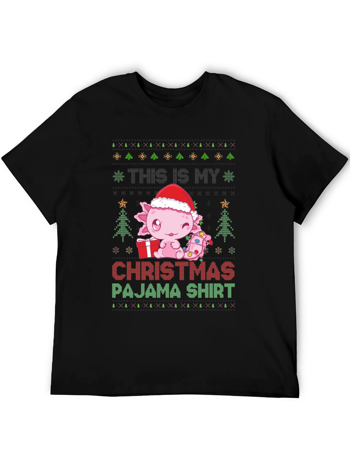 Axolotl Christmas Pajama T-Shirt