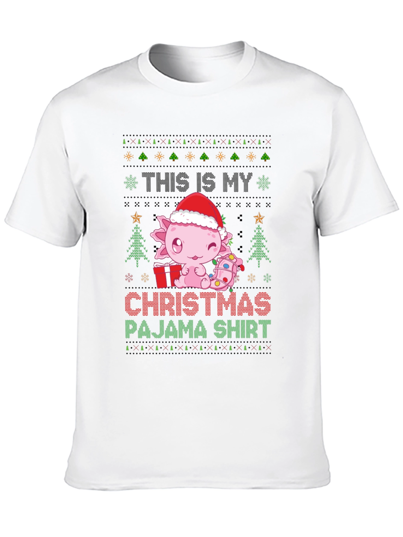 Axolotl Christmas Pajama T-Shirt