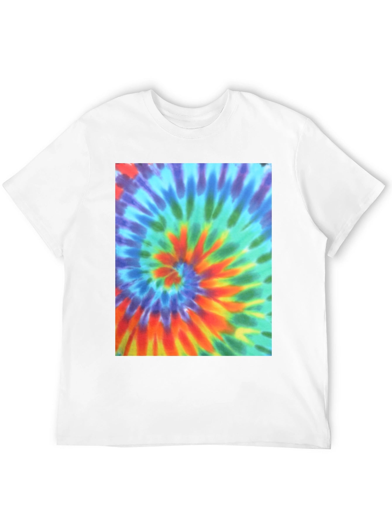 Tie Dye Swirl Graphic Tee - Mens Black T-Shirt