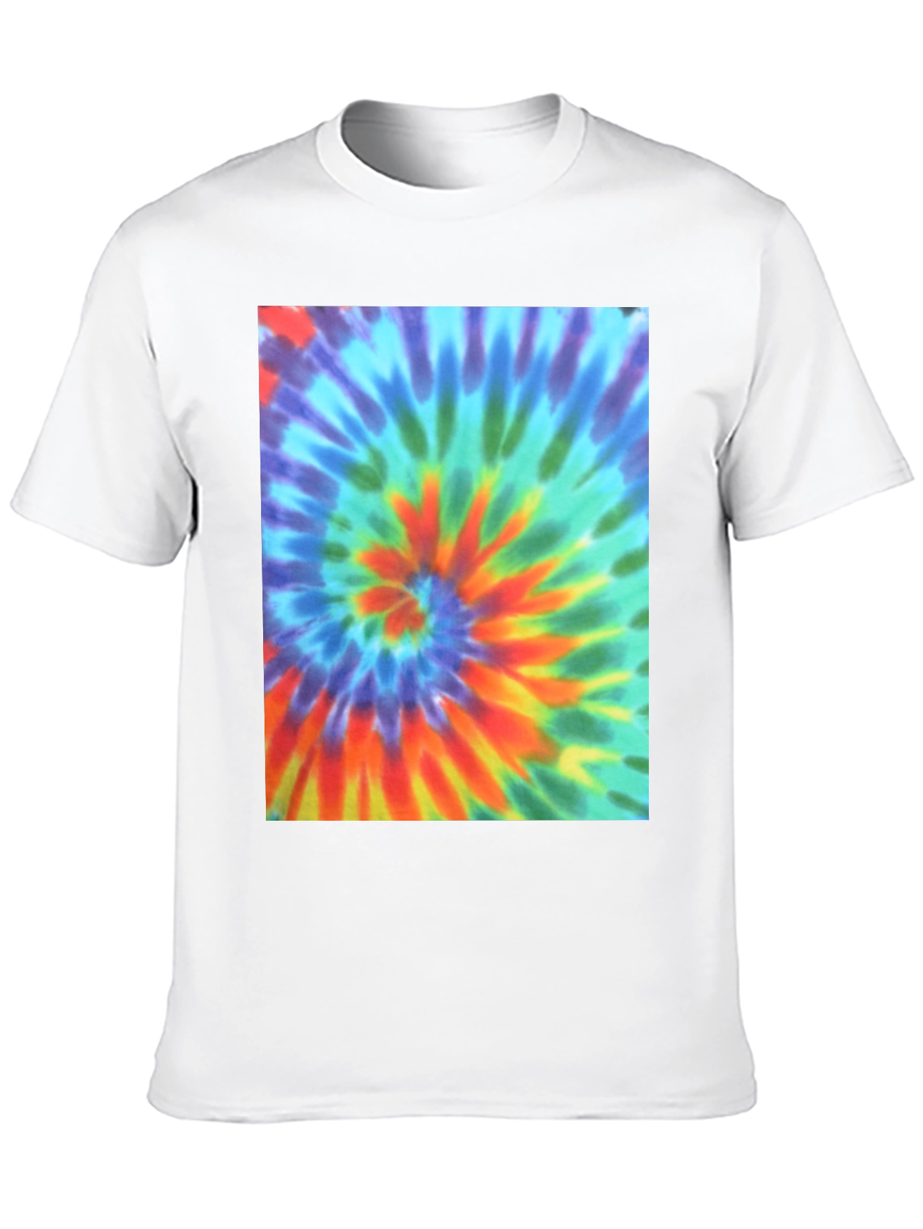 Tie Dye Swirl Graphic Tee - Mens Black T-Shirt