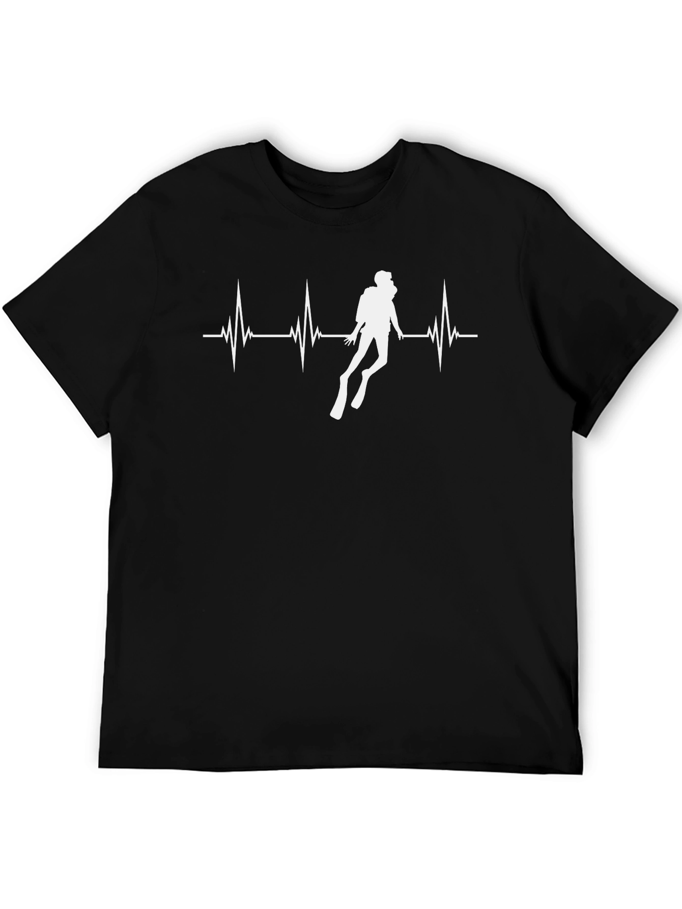 Diver Heartbeat Graphic Tee - Scuba Diving T-Shirt