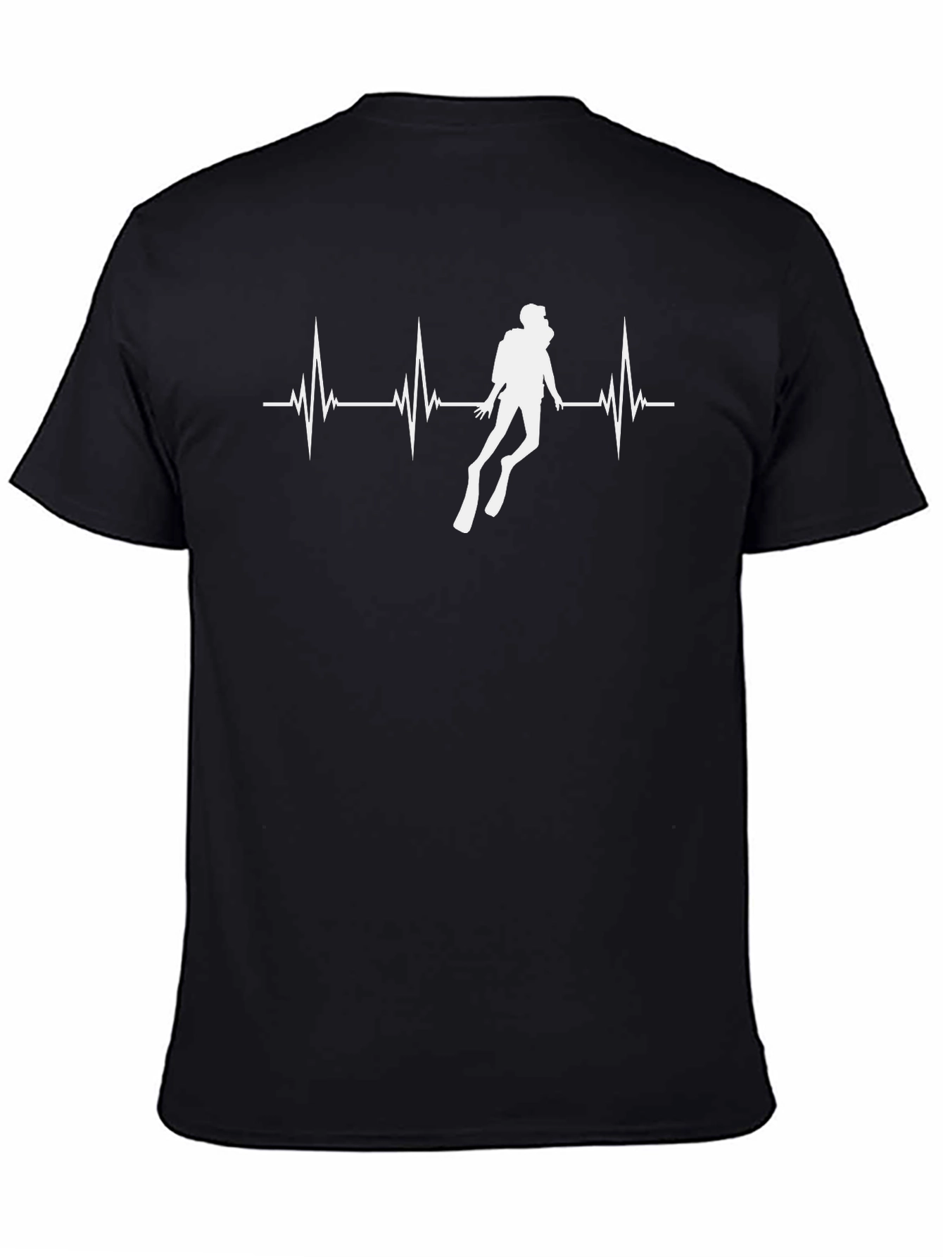 Diver Heartbeat Graphic Tee - Scuba Diving T-Shirt