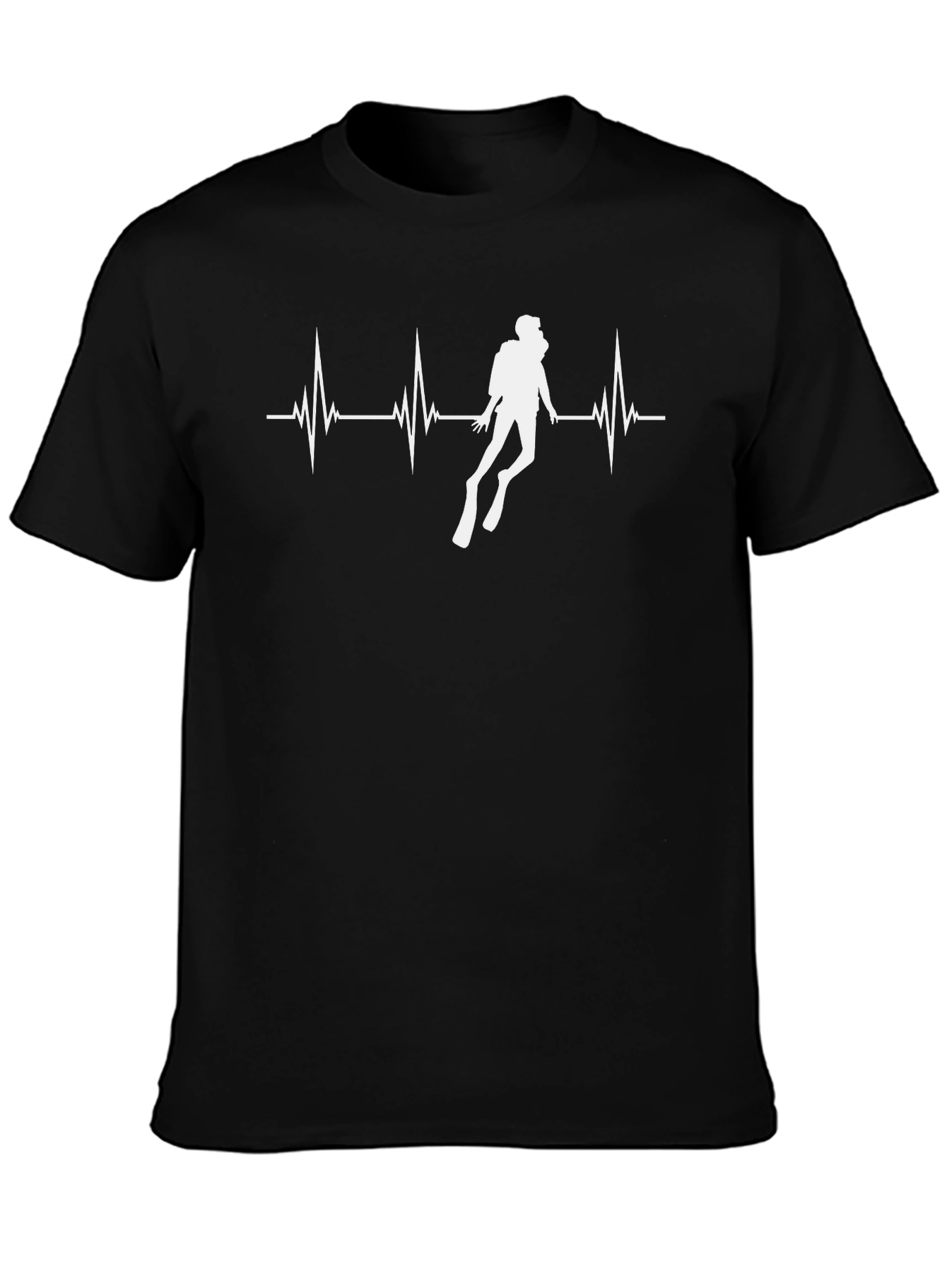 Diver Heartbeat Graphic Tee - Scuba Diving T-Shirt