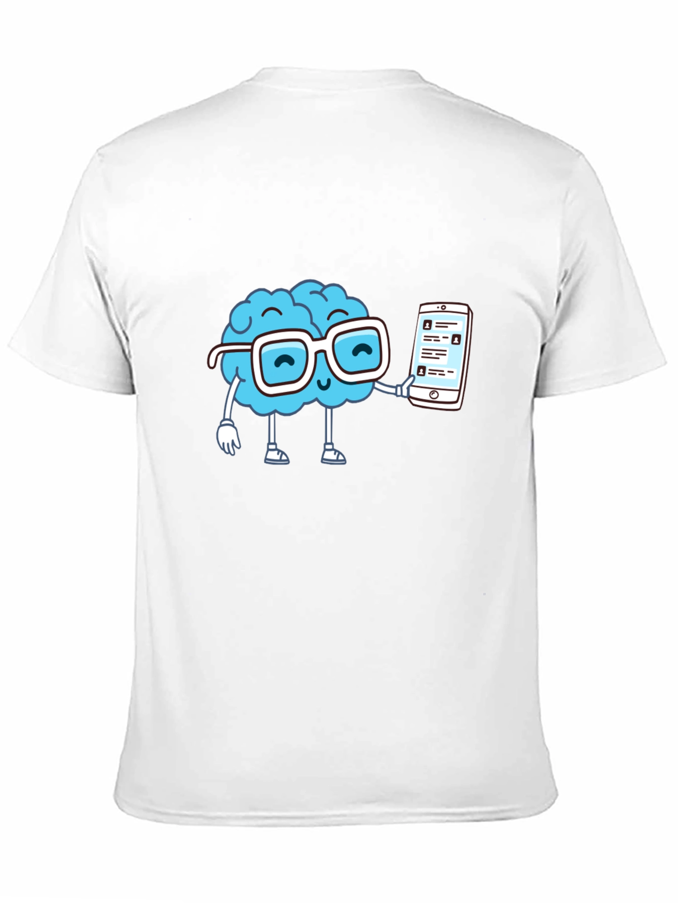 Brainy Smart Phone Graphic T-Shirt