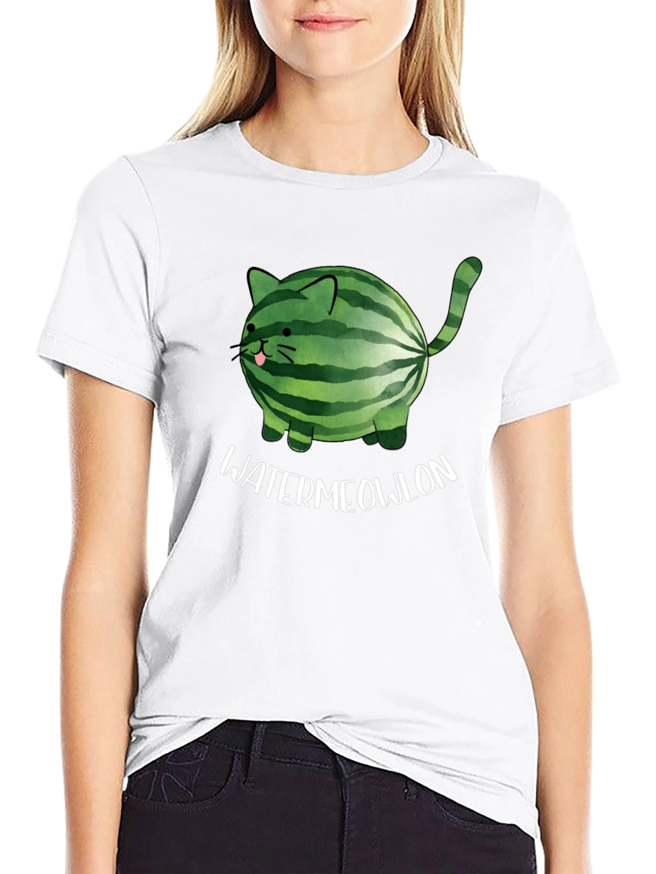 Watermeowlon Cat Graphic T-Shirt