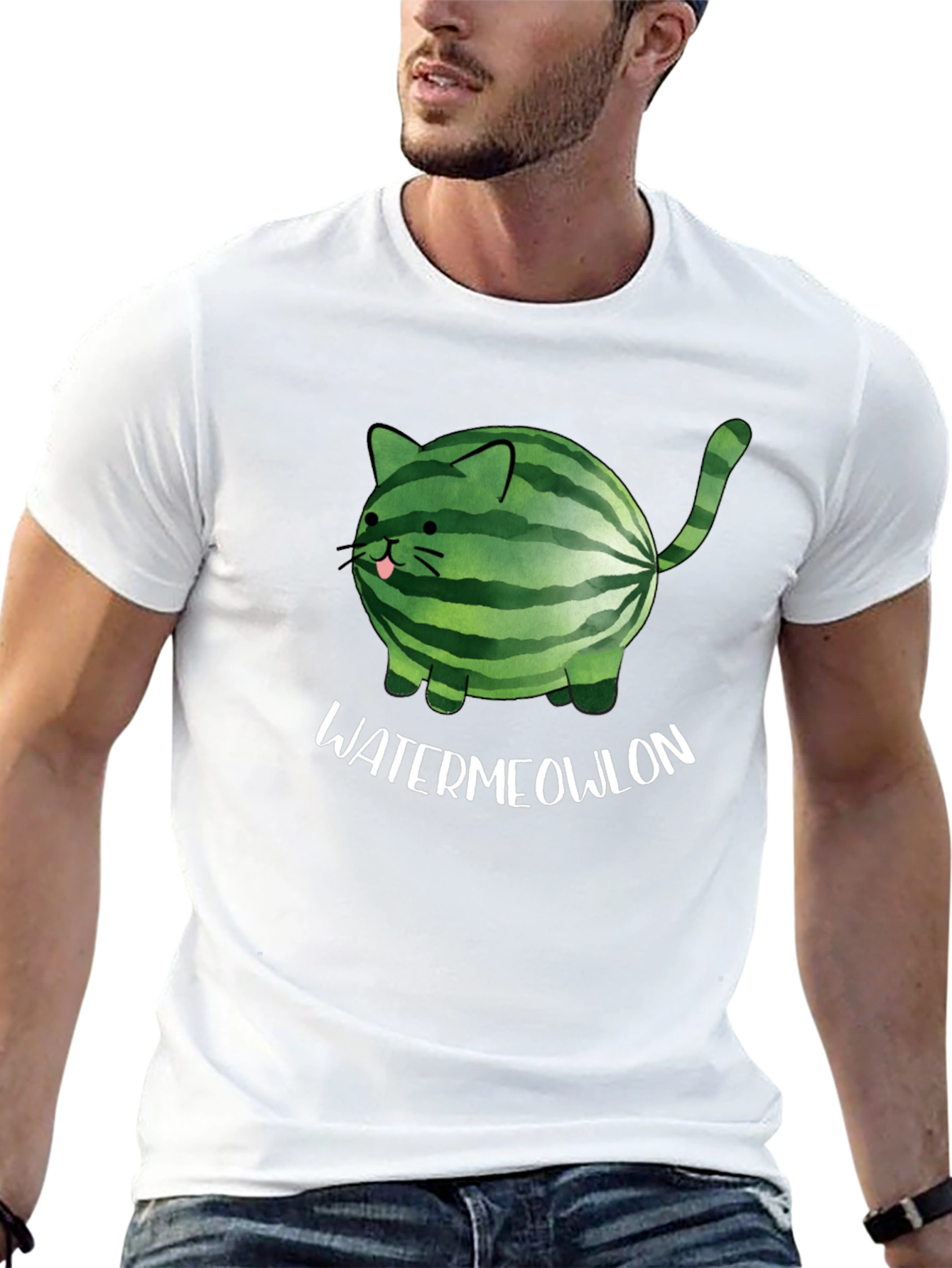 Watermeowlon Cat Graphic T-Shirt