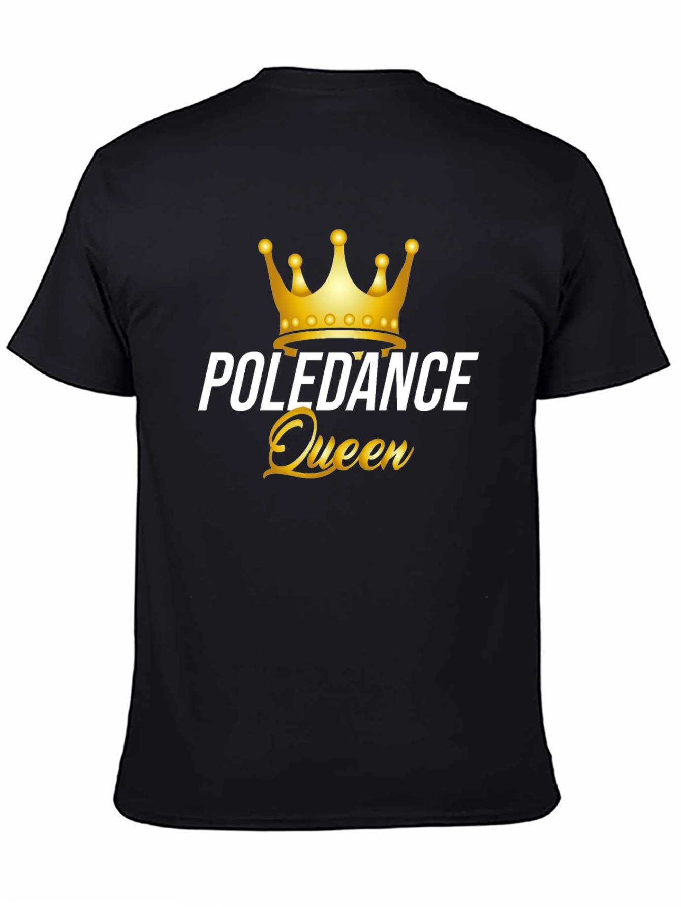 Poledance Queen Graphic Tee - Black Cotton T-Shirt