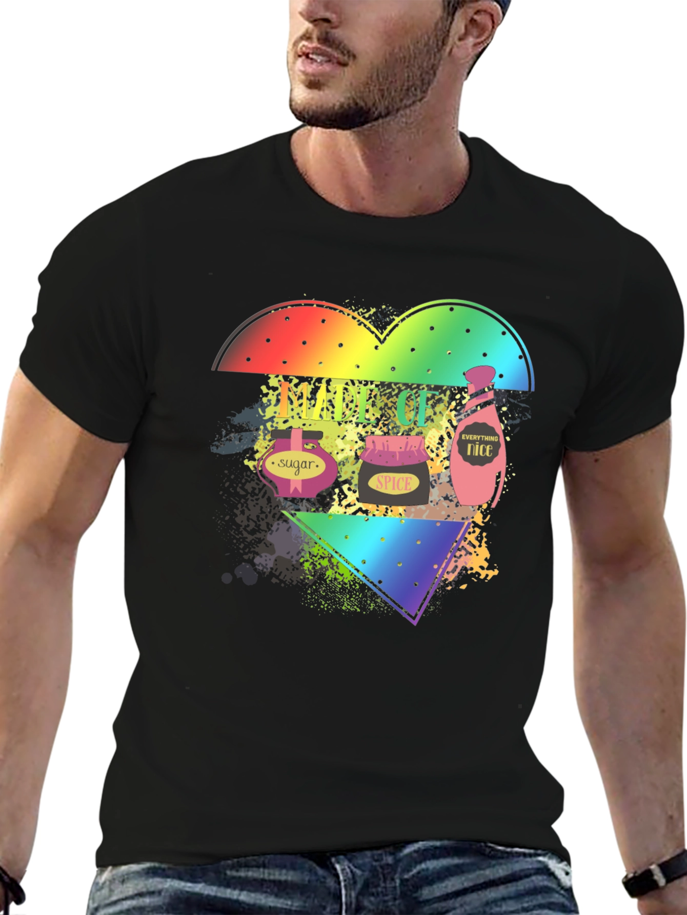 Spice Sugar Nice Rainbow Heart T-Shirt