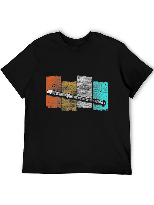 Retro Recorder T-Shirt - Musical Instrument Tee