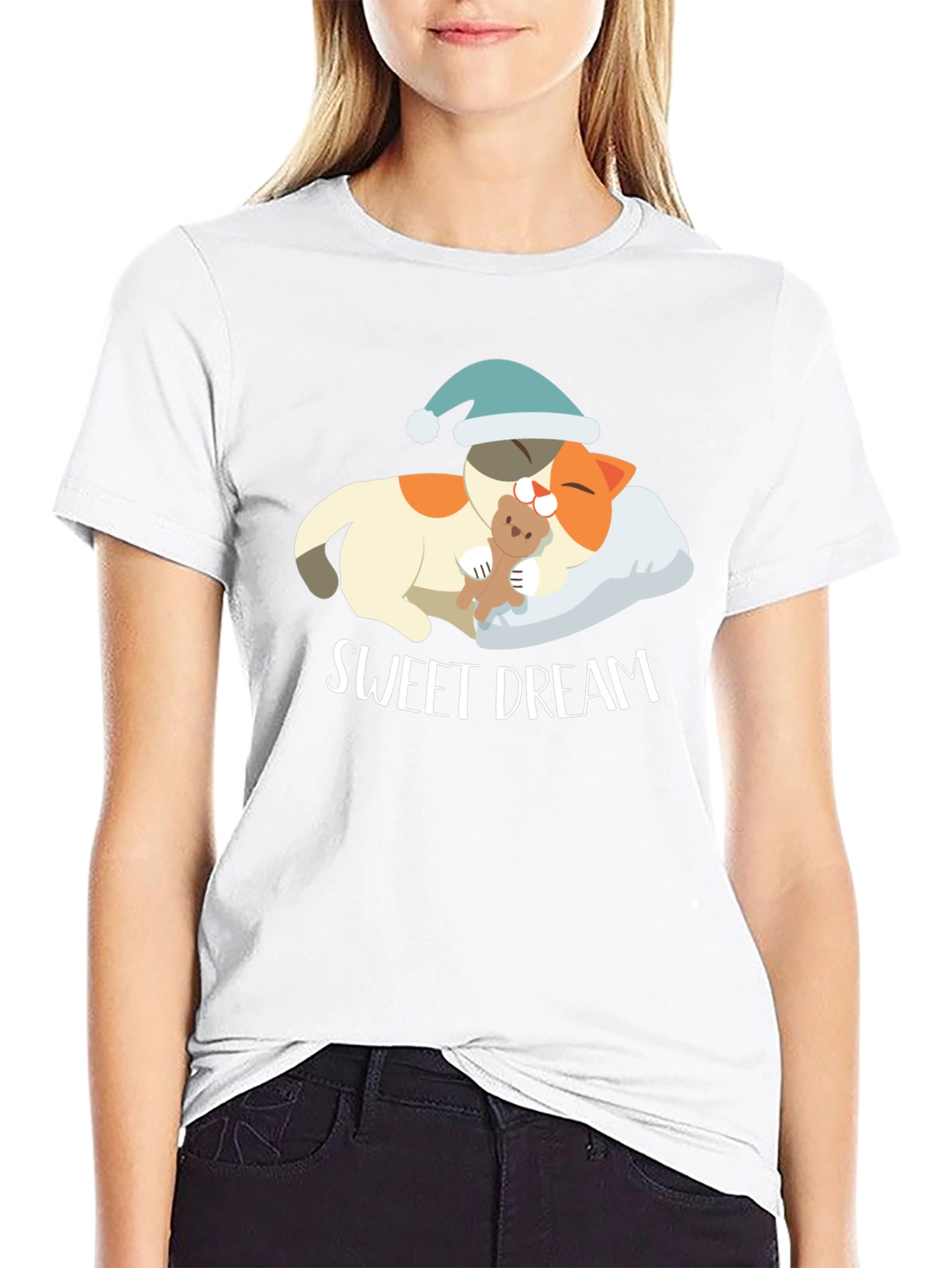 Sweet Dream Cat T-Shirt | Sleepy Animal Tee