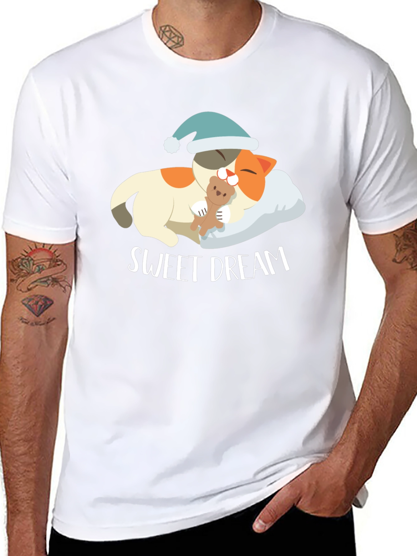 Sweet Dream Cat T-Shirt | Sleepy Animal Tee