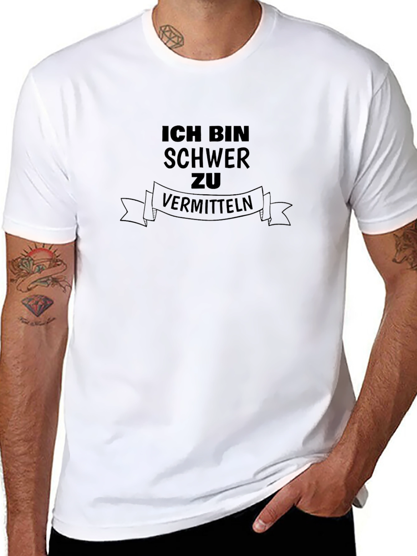 Ich Bin Schwer Zu Vermitteln Black T-Shirt