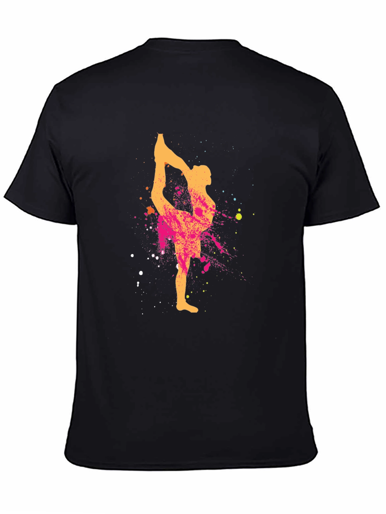 Gymnast Silhouette Mens Graphic T-Shirt