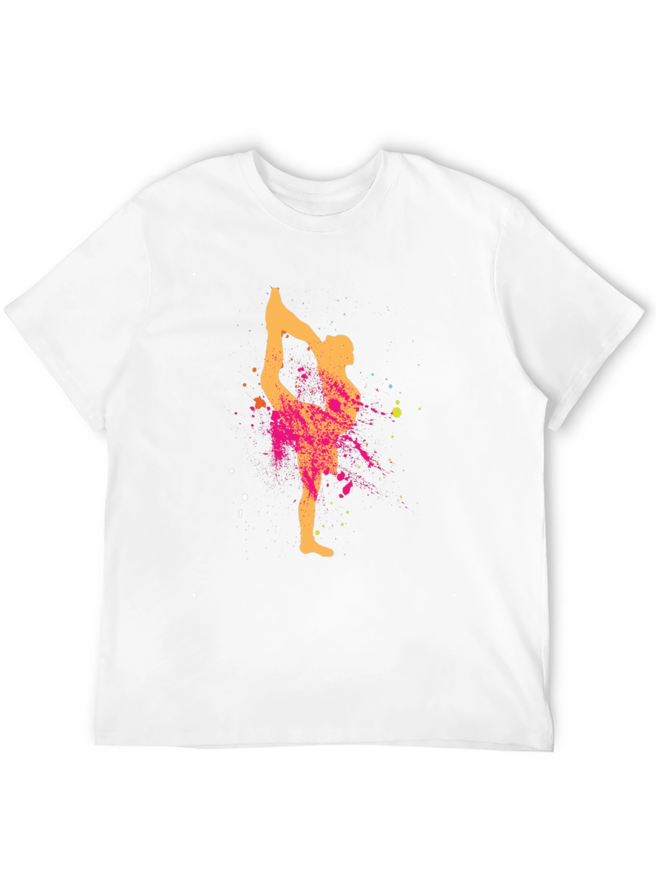 Gymnast Silhouette Mens Graphic T-Shirt