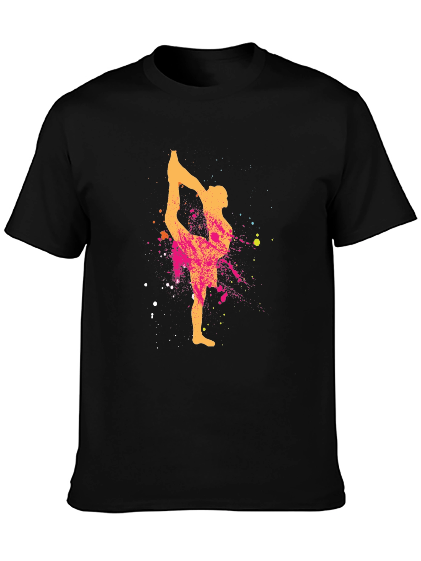 Gymnast Silhouette Mens Graphic T-Shirt
