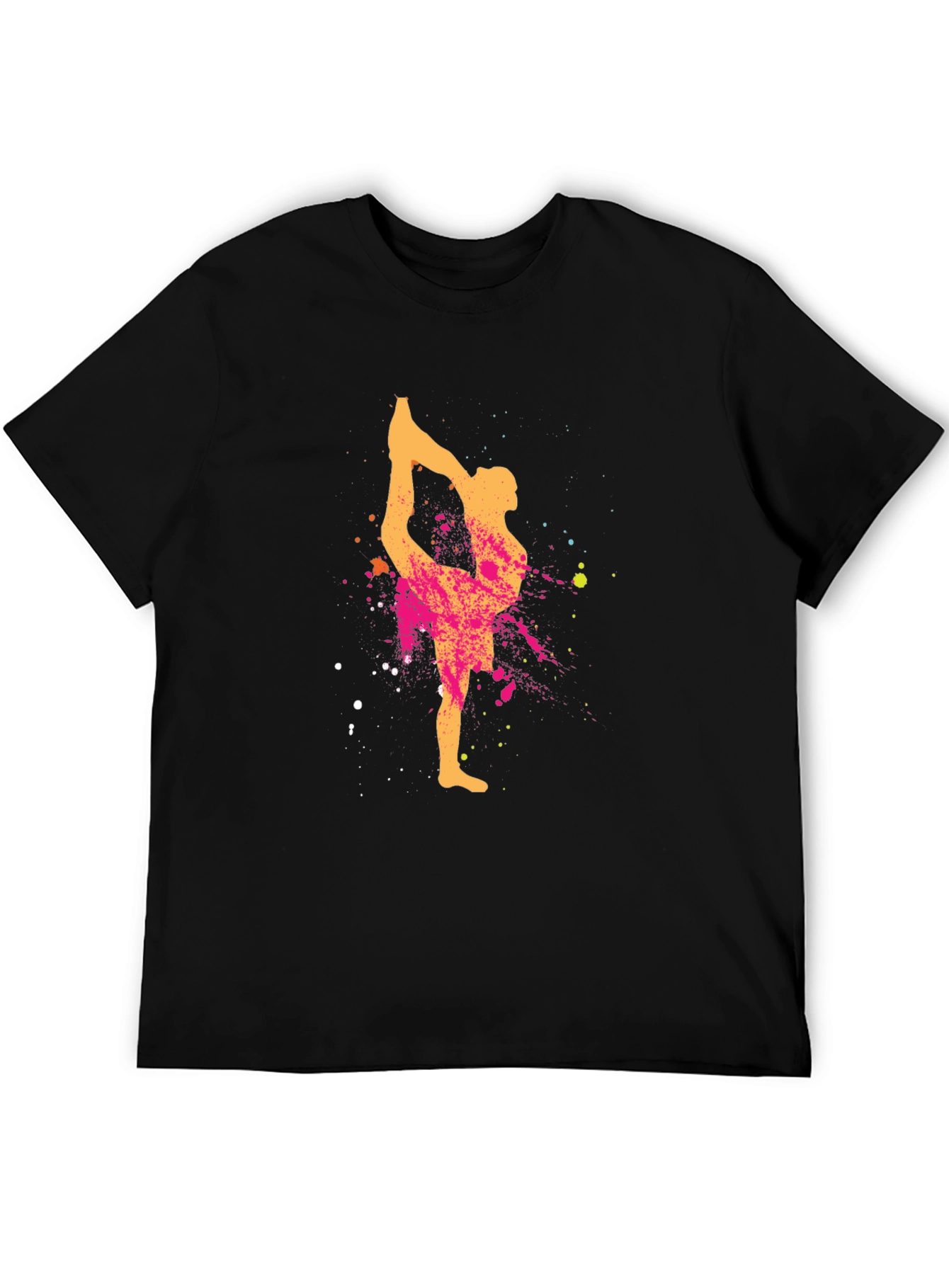 Gymnast Silhouette Mens Graphic T-Shirt