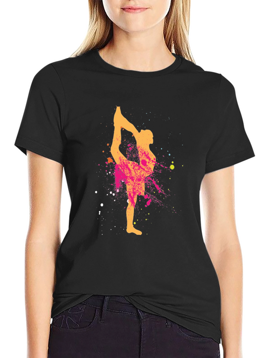 Gymnast Silhouette Mens Graphic T-Shirt
