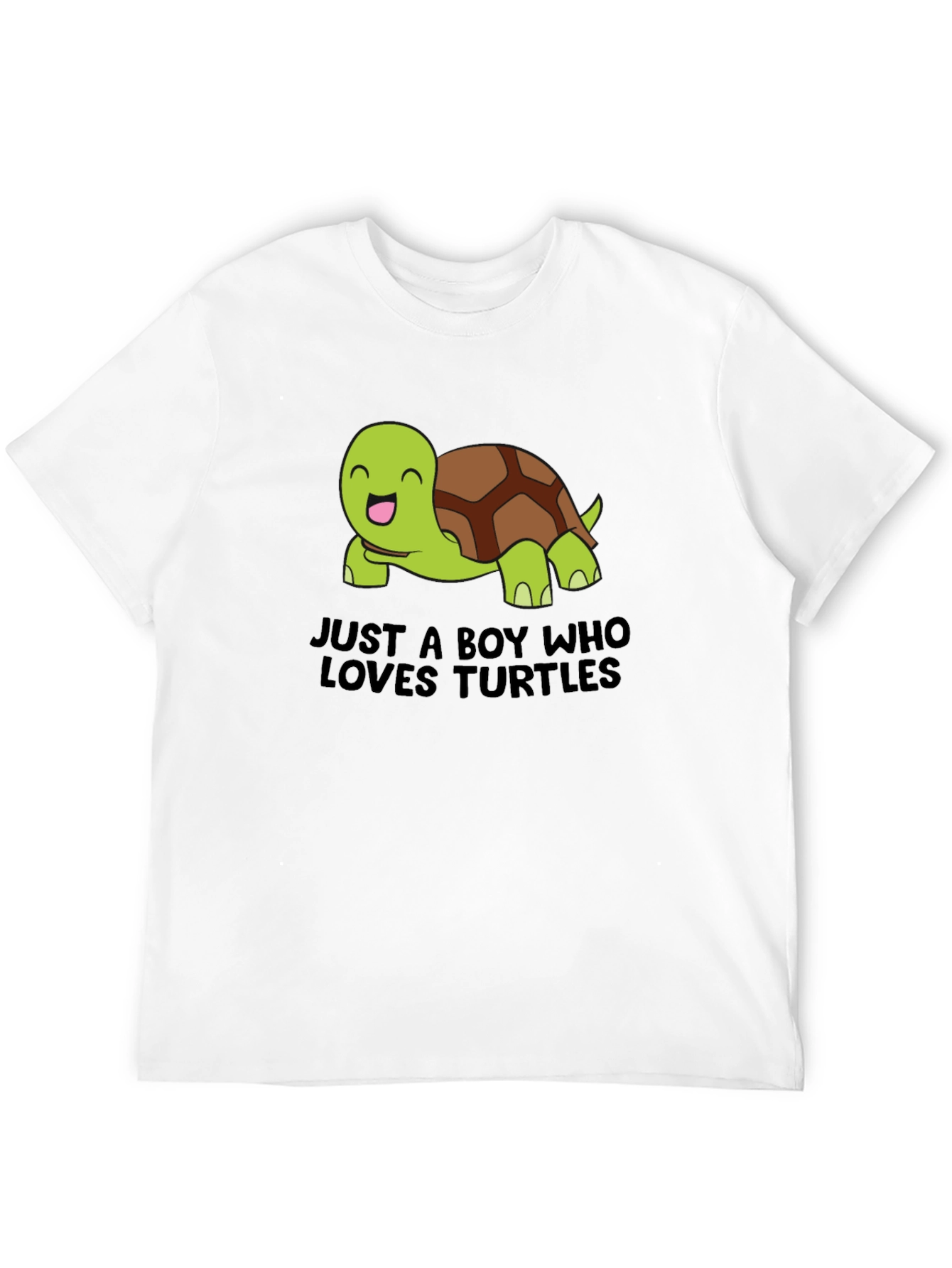 Boys Loves Turtles Graphic Tee - Black